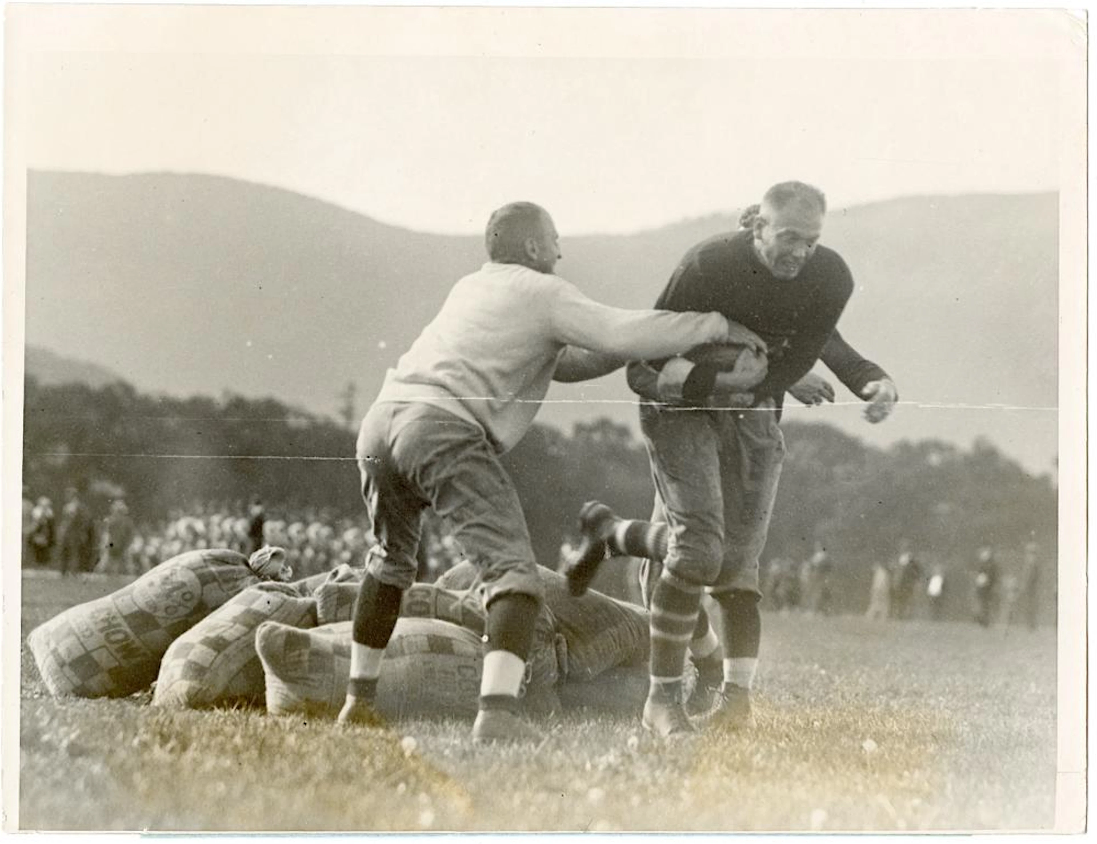 Antique Vintage Historical Photo Football College