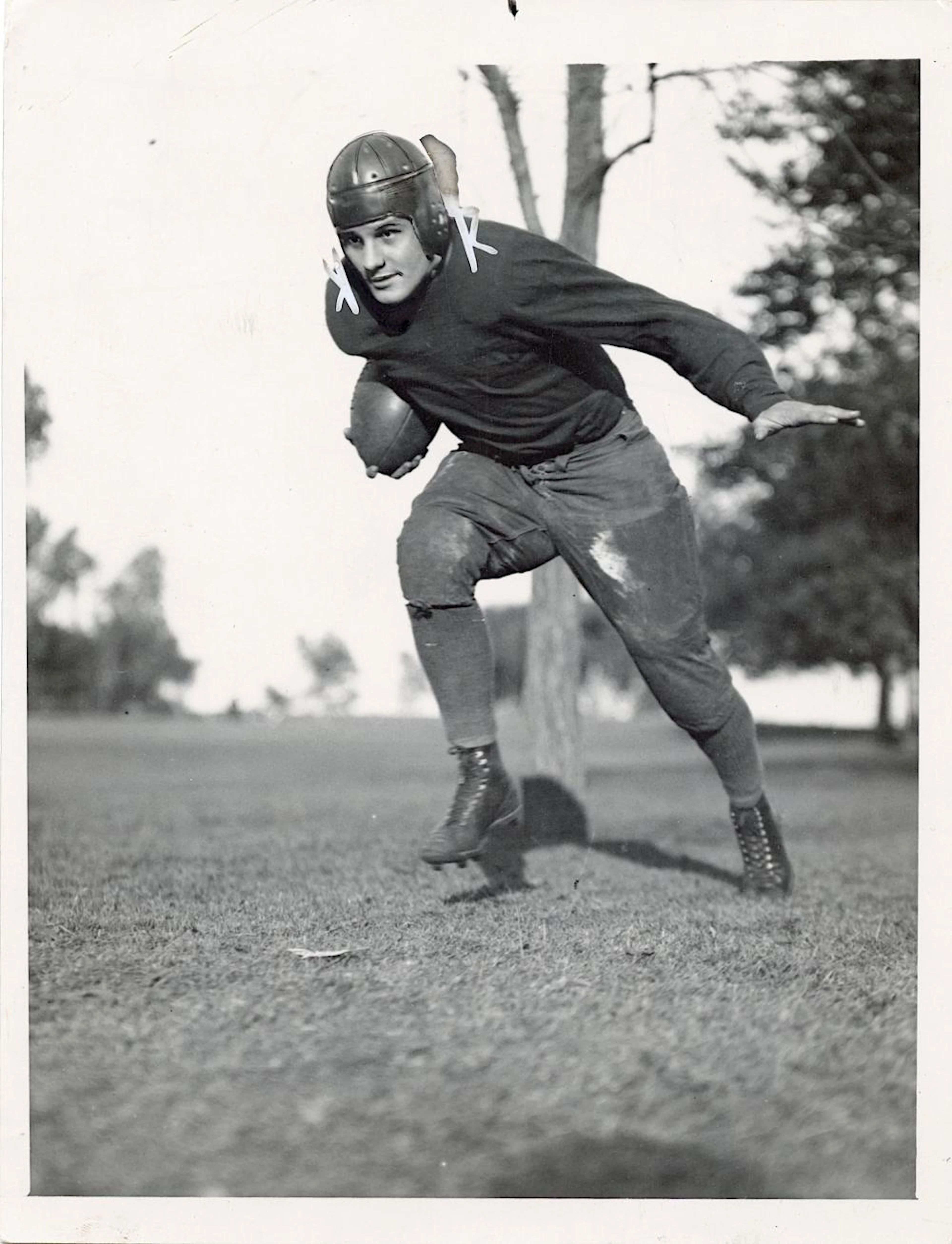 Antique Vintage Historical Photo Football College