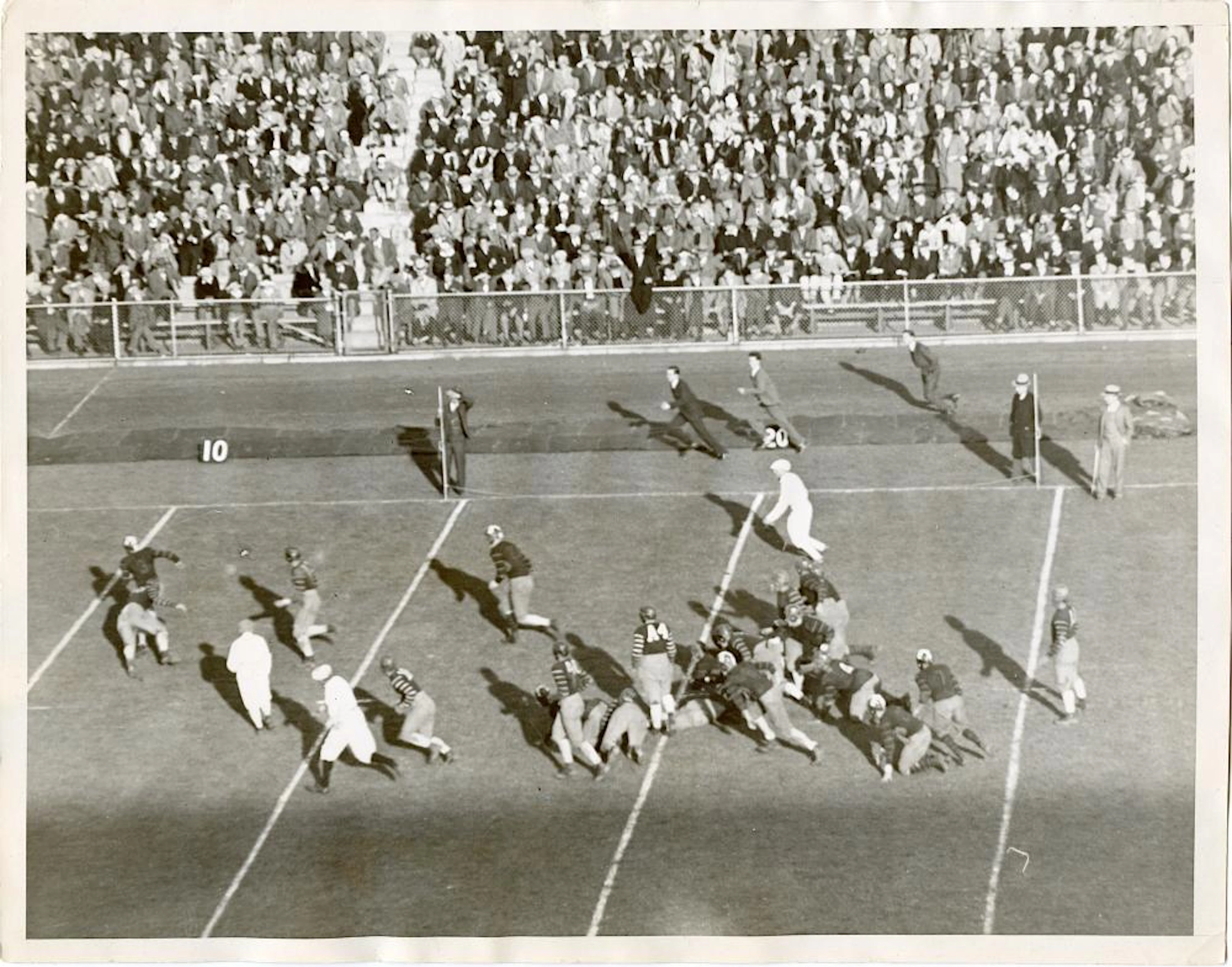 Antique Vintage Historical Photo Football College