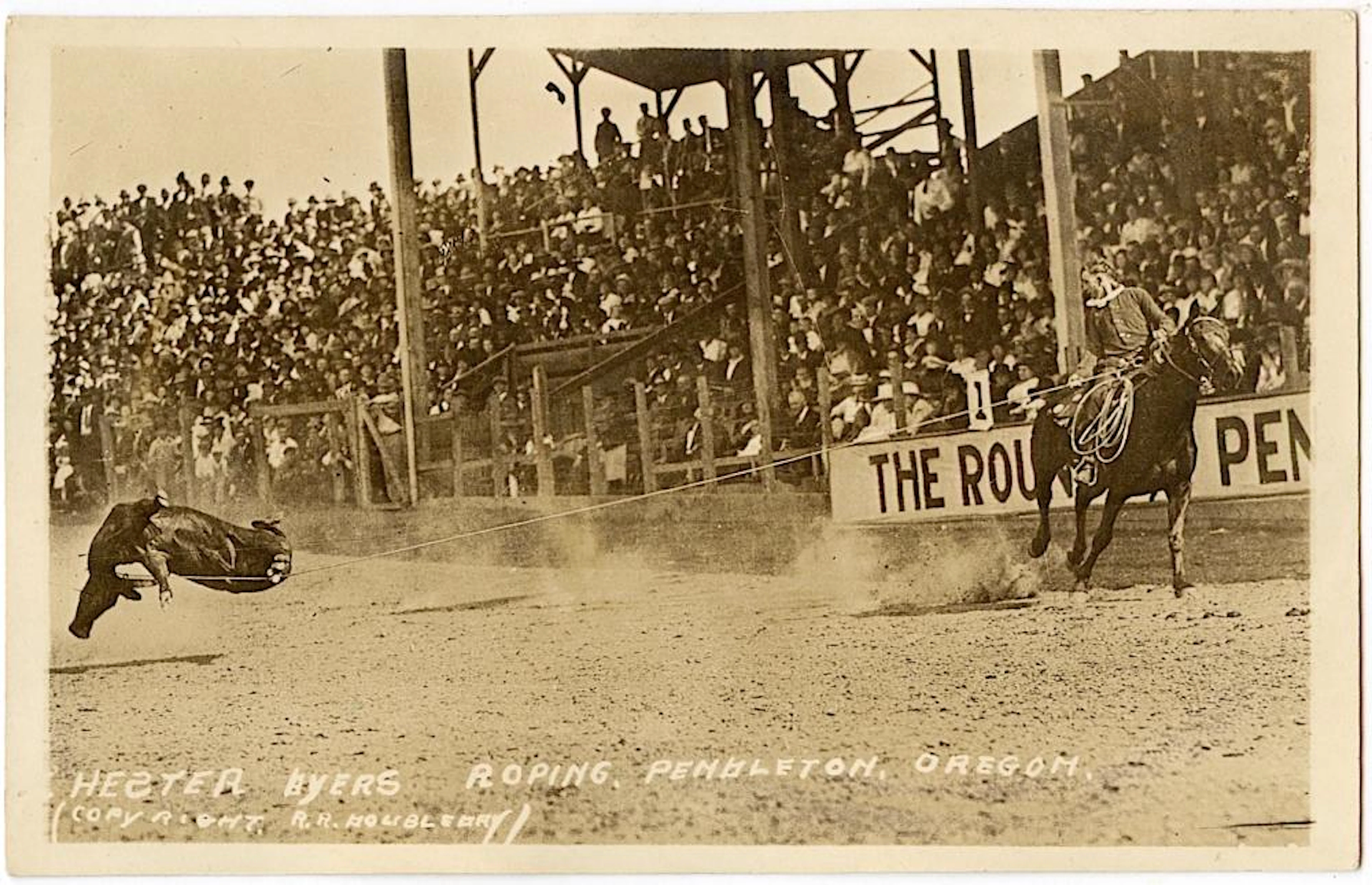 Rare Vintage Antique Postcard Photo CowBoy Rodeo
