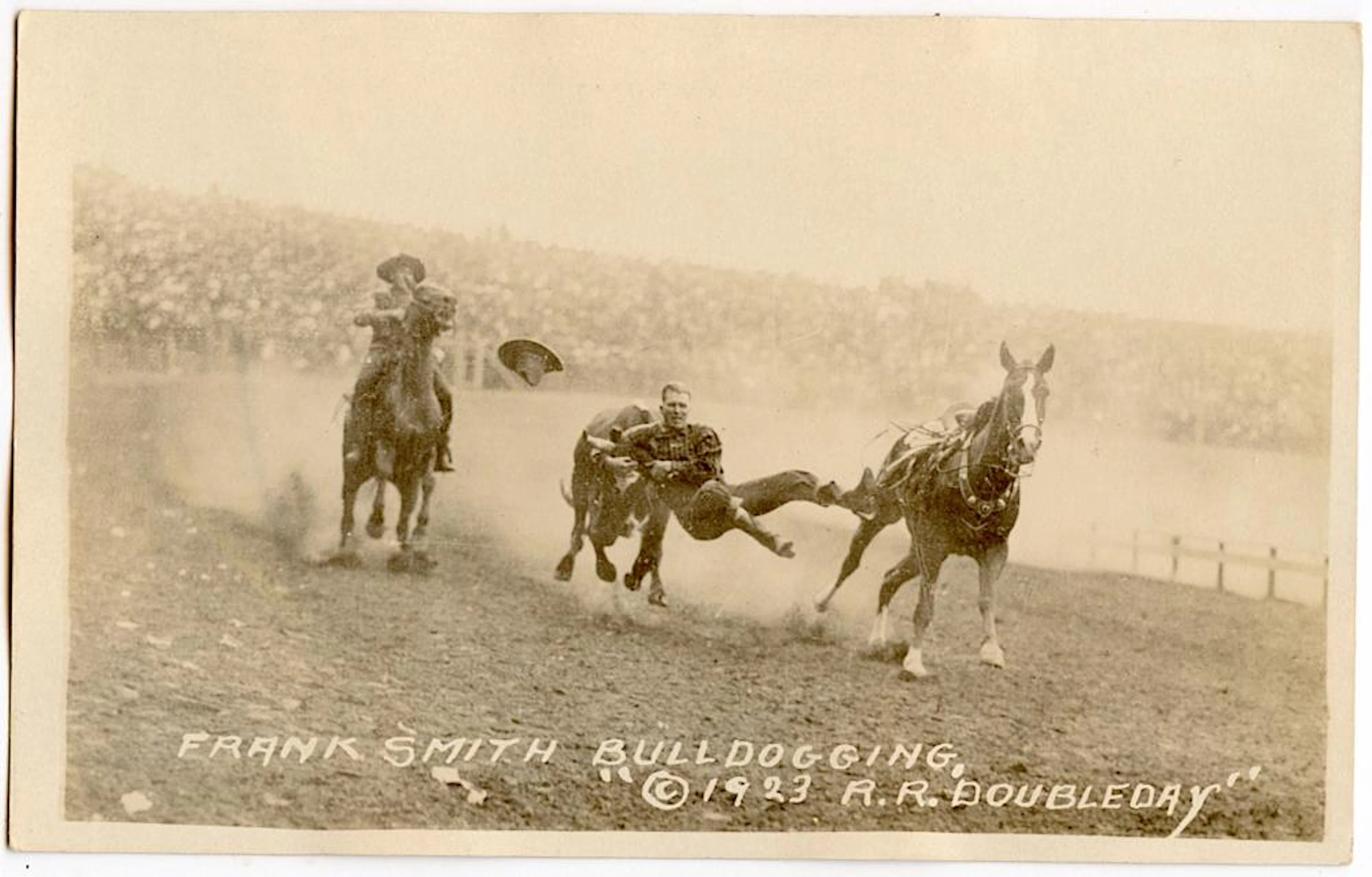 Rare Vintage Antique Postcard Photo CowBoy Rodeo