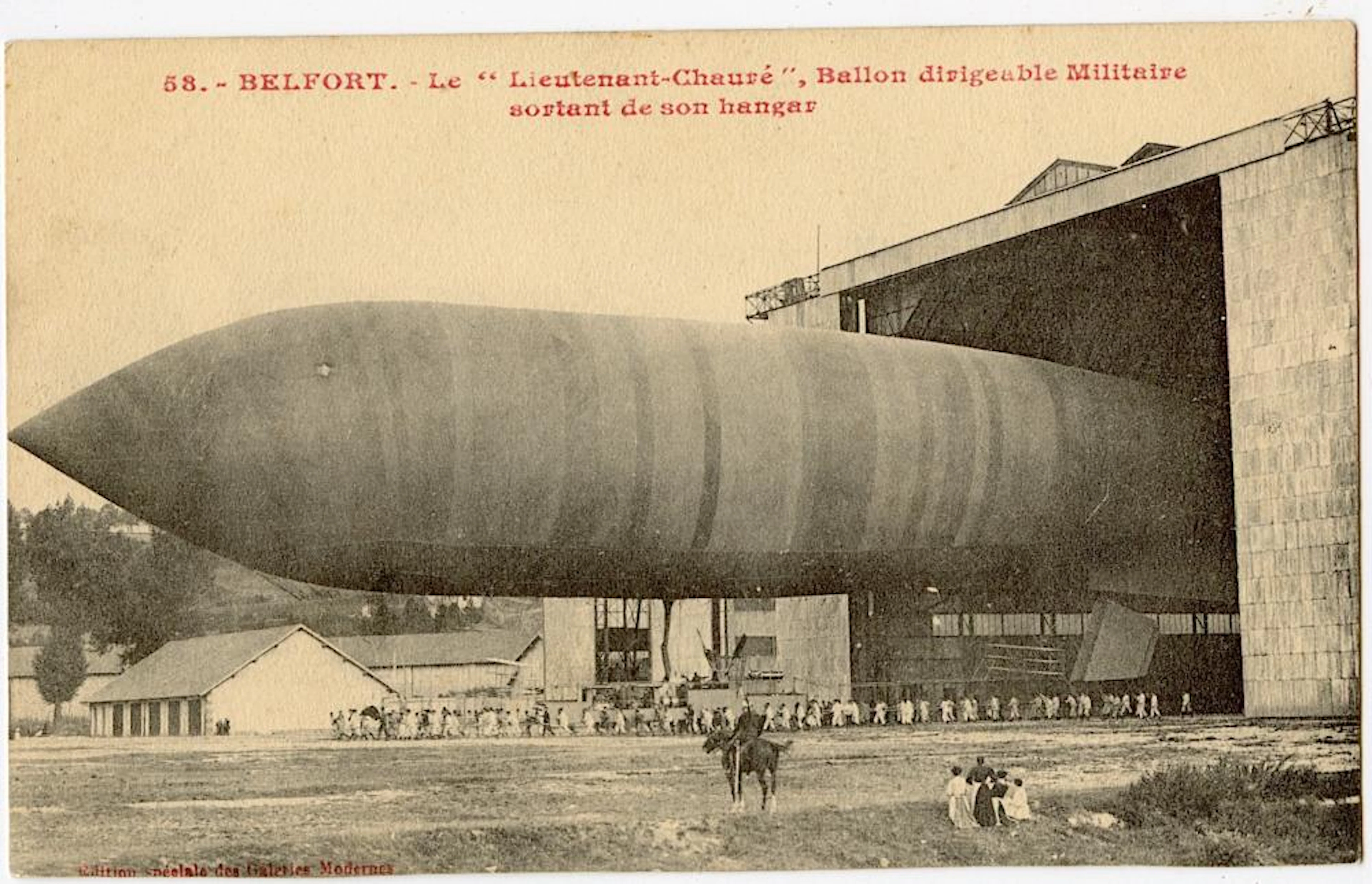 Rare Vintage Antique Postcard Dirigeable Zeppeli