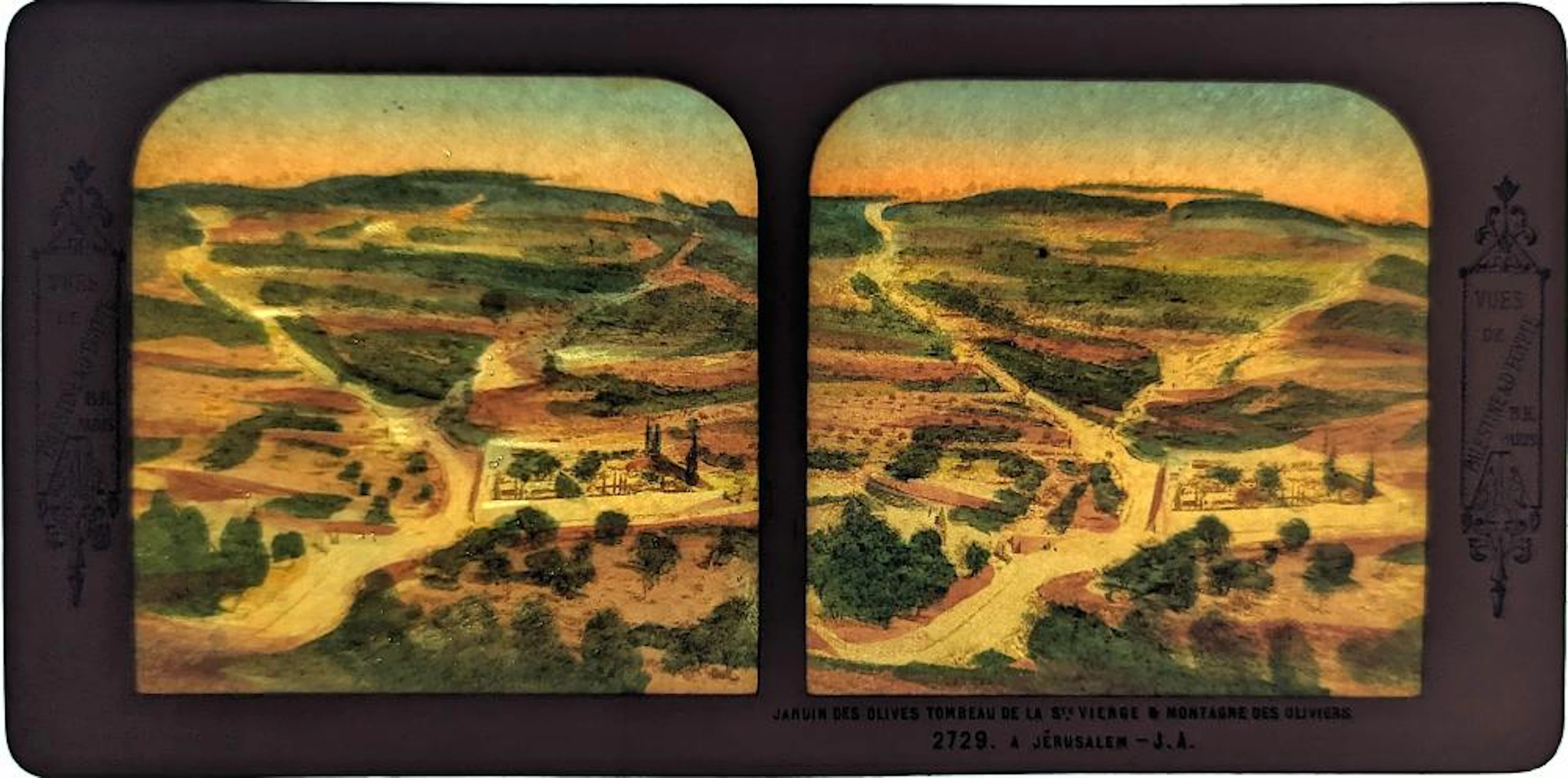 Antique Rare Hold To Light French Tissue Stereoview