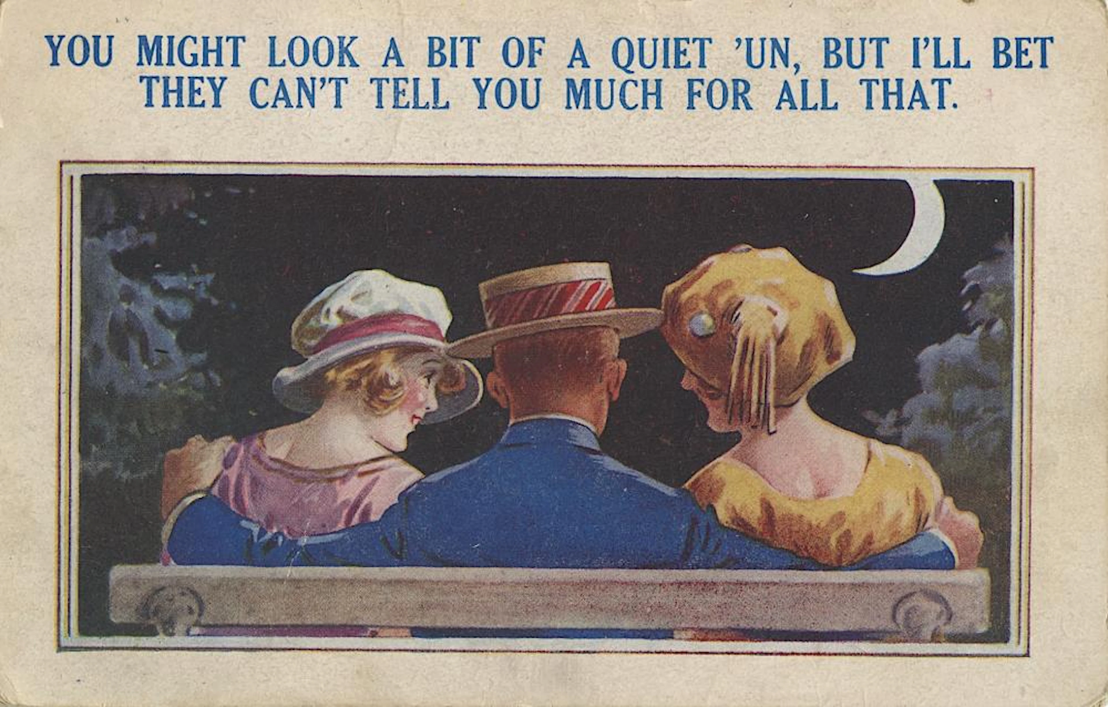 Antique Vintage Postcard Illustratio