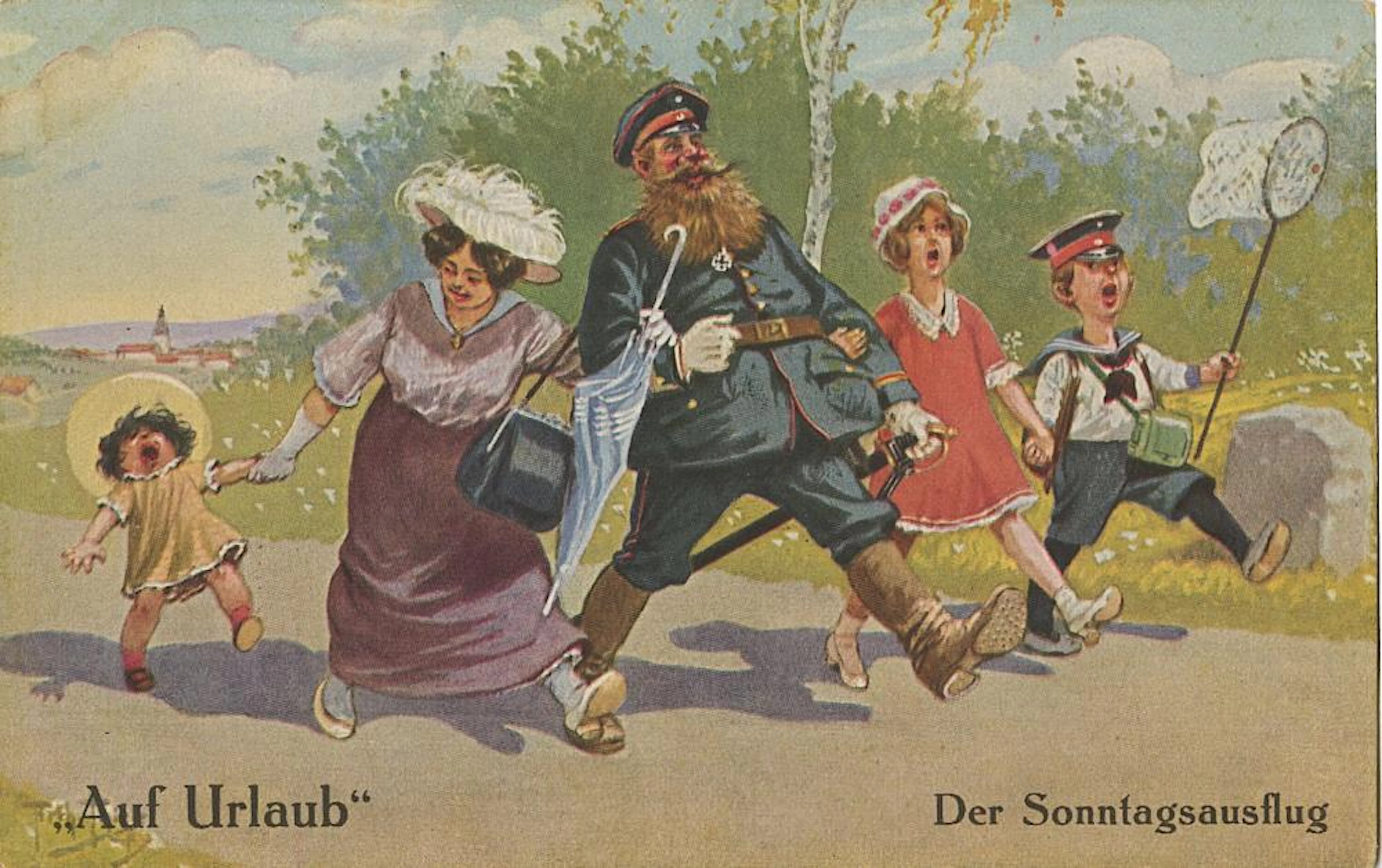 Antique Vintage Postcard Illustration Signed