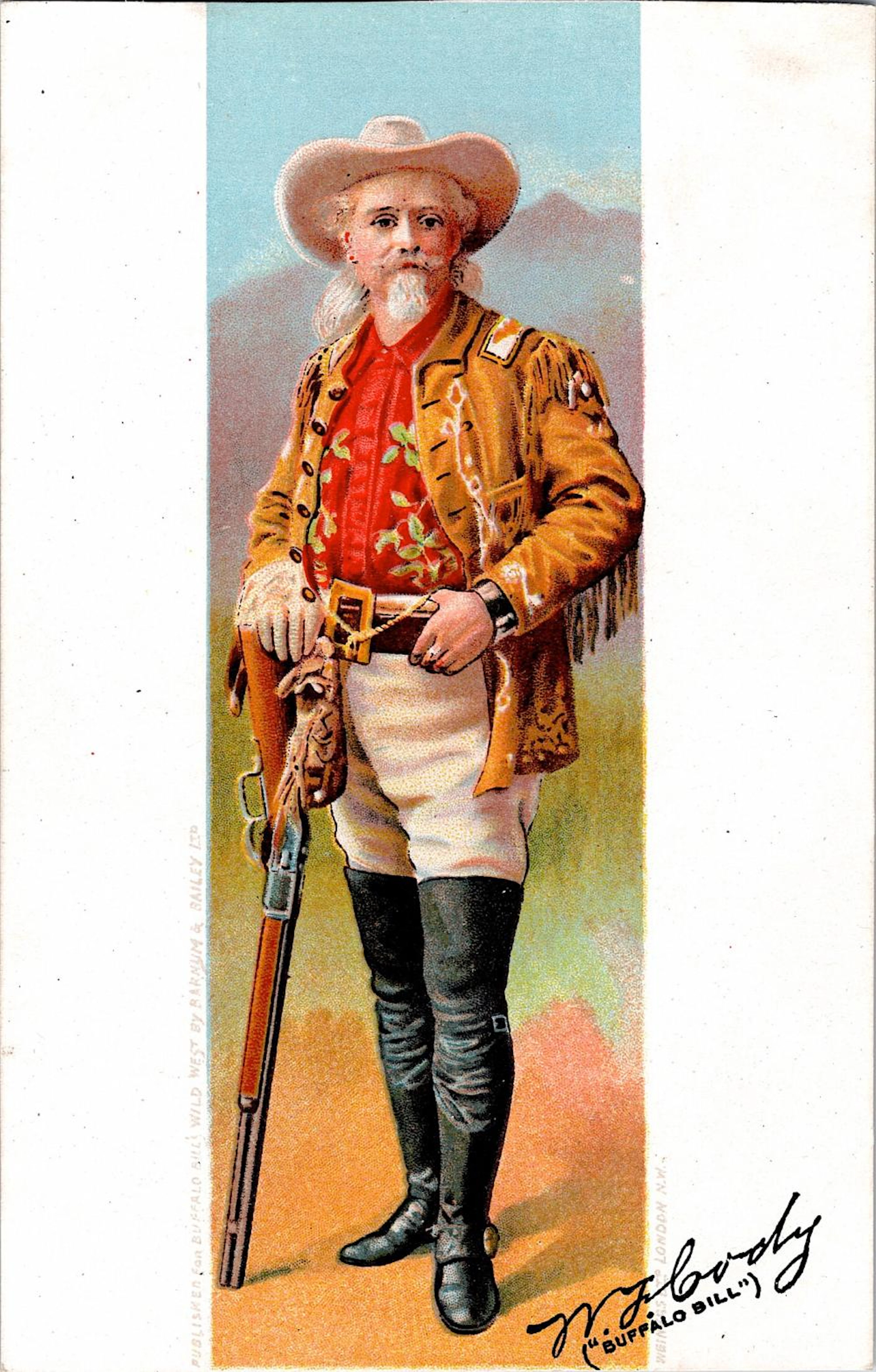 Antique Vintage Rare Postcard Buffalo Bill