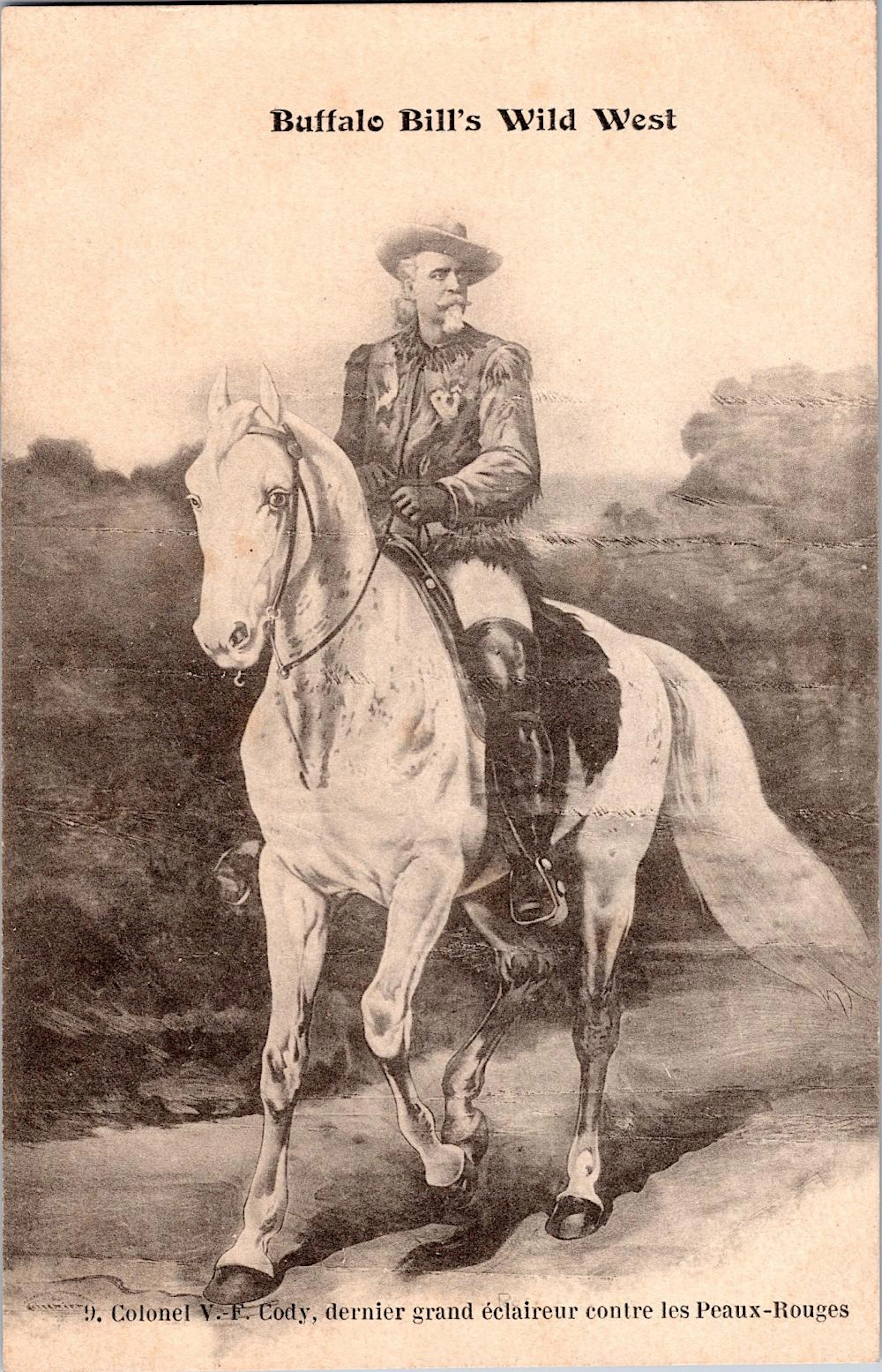Antique Vintage Rare Postcard Buffalo Bill