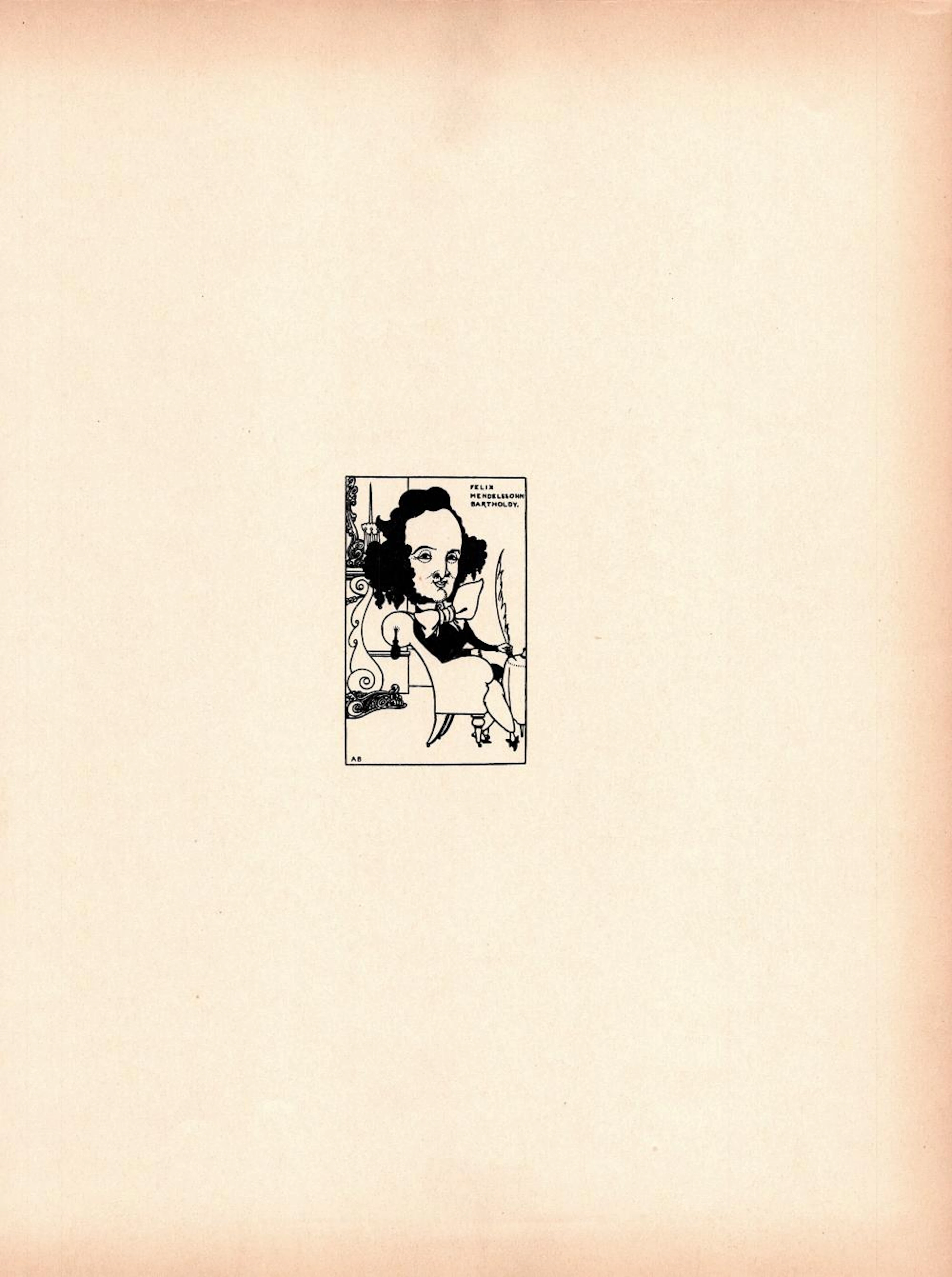 AUBREY BEARDSLEY Antique Lithograph, 1899