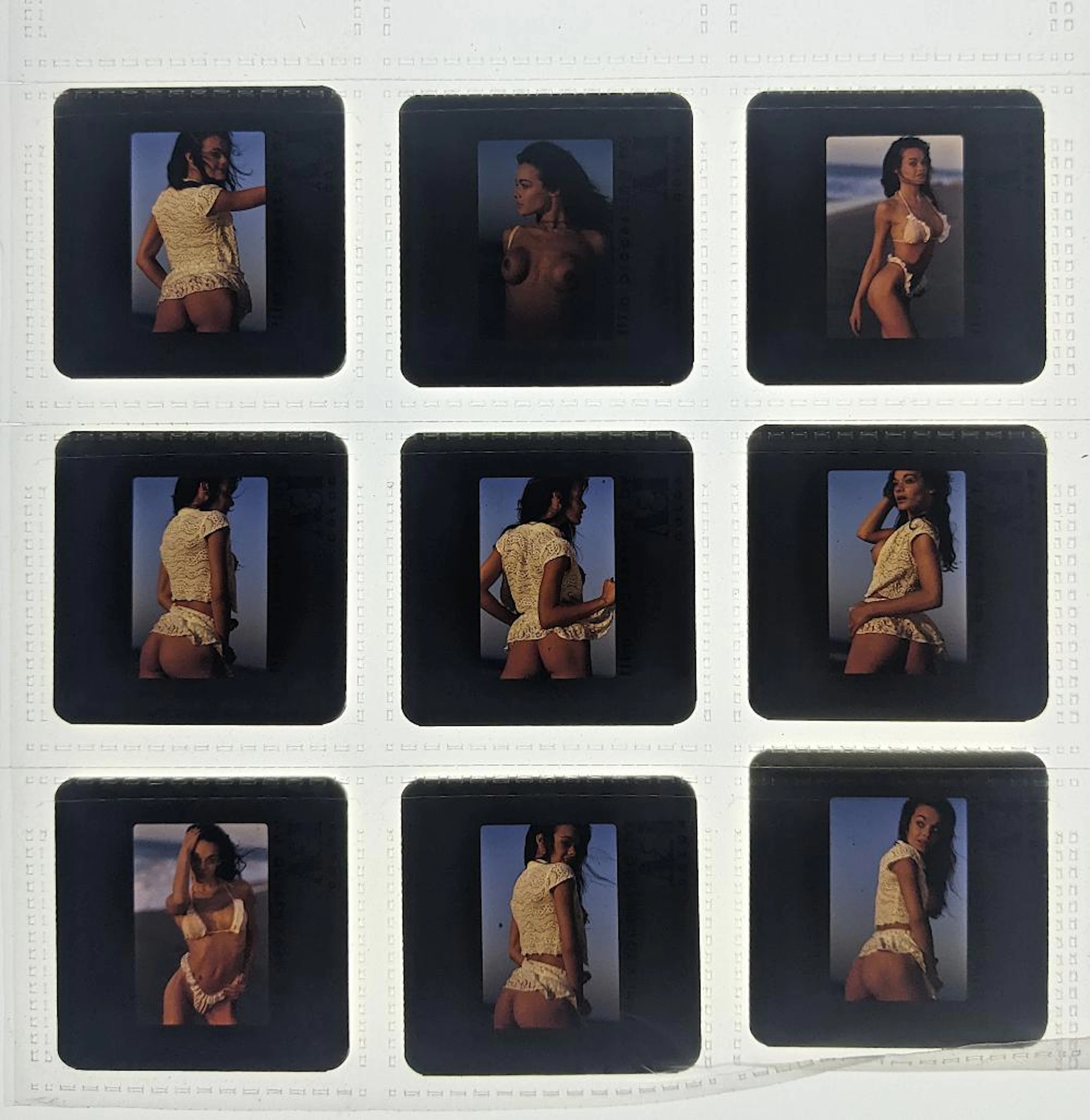 Set with Positive Photo Slides Transparency Pin Up