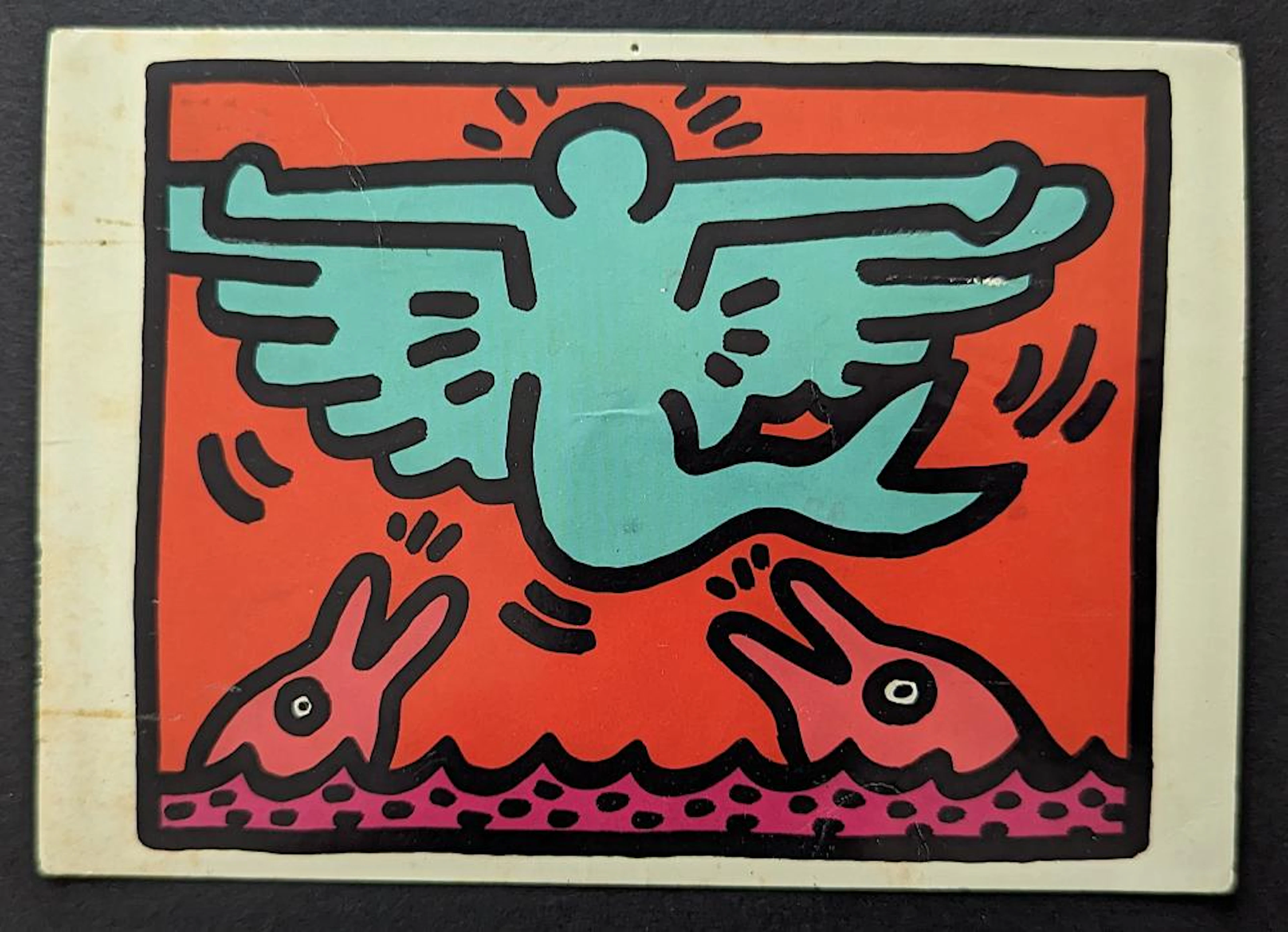 Vintage Rare KEITH HARING Postcard, 1993 Artpost