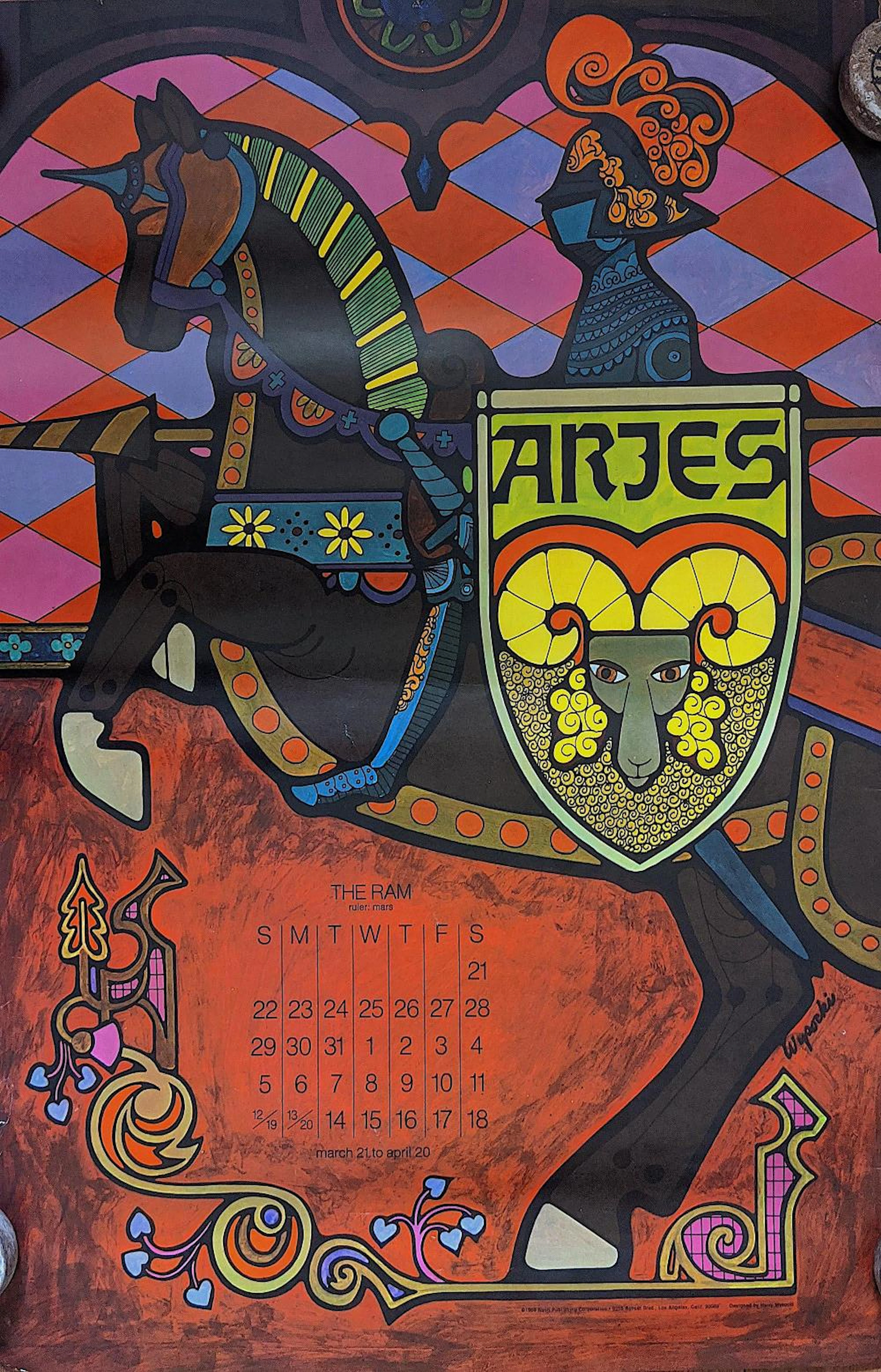 HARRY WYSOCKI Original Zodiac Poster, 1969