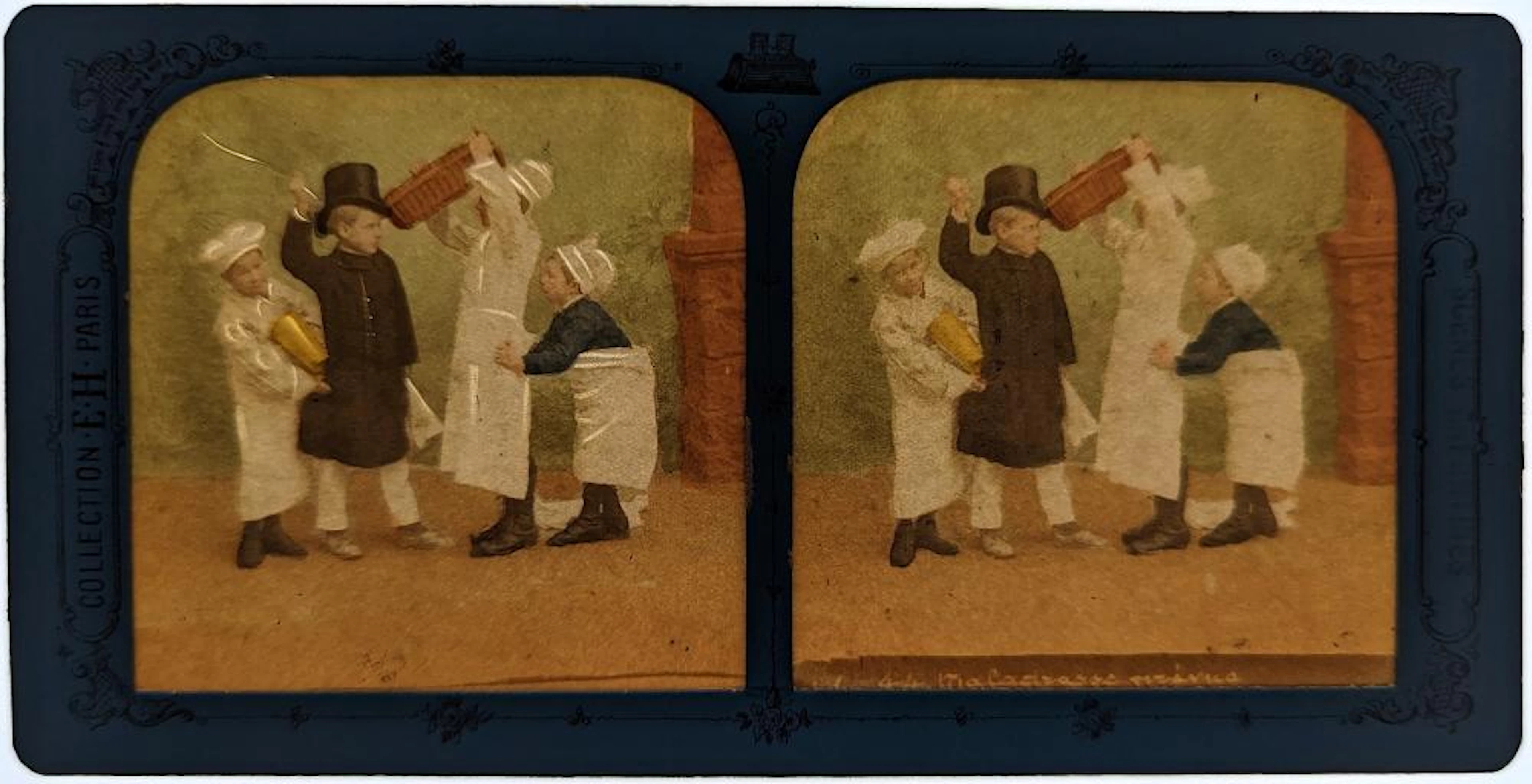 Antique Rare Hold To Light Tissue Stereoview, French 19th C.