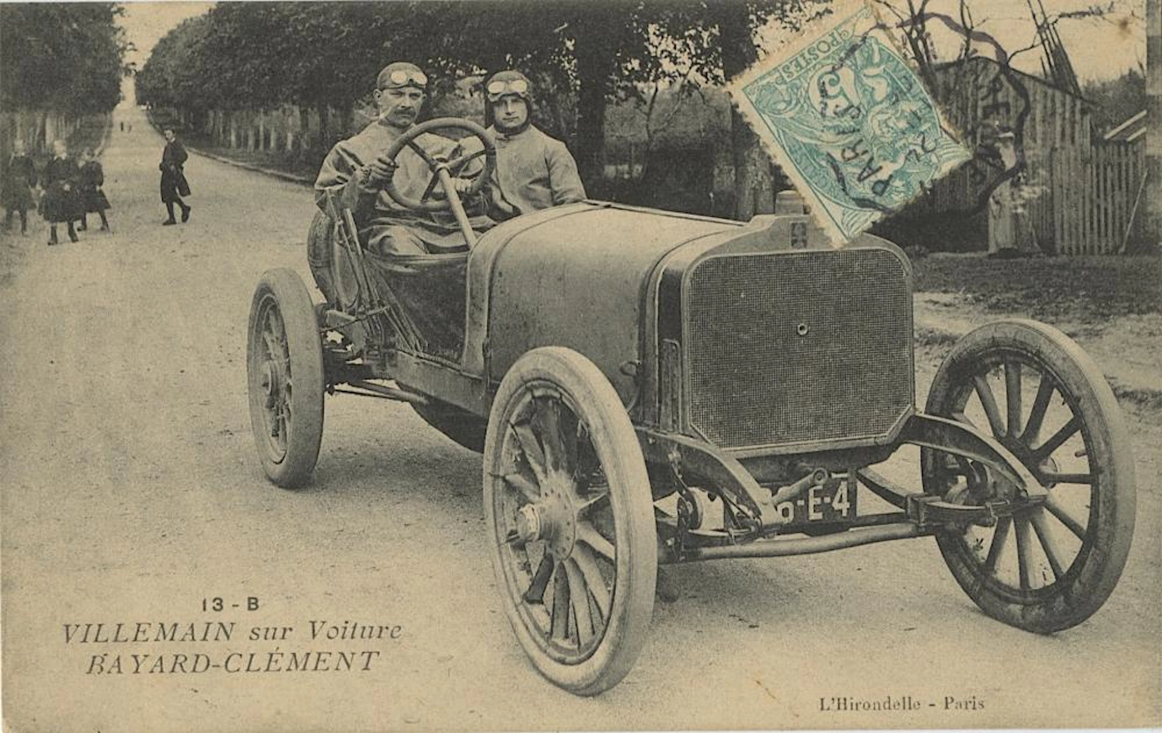 Early Postcard Unusual Rare Pioneers Car Racing