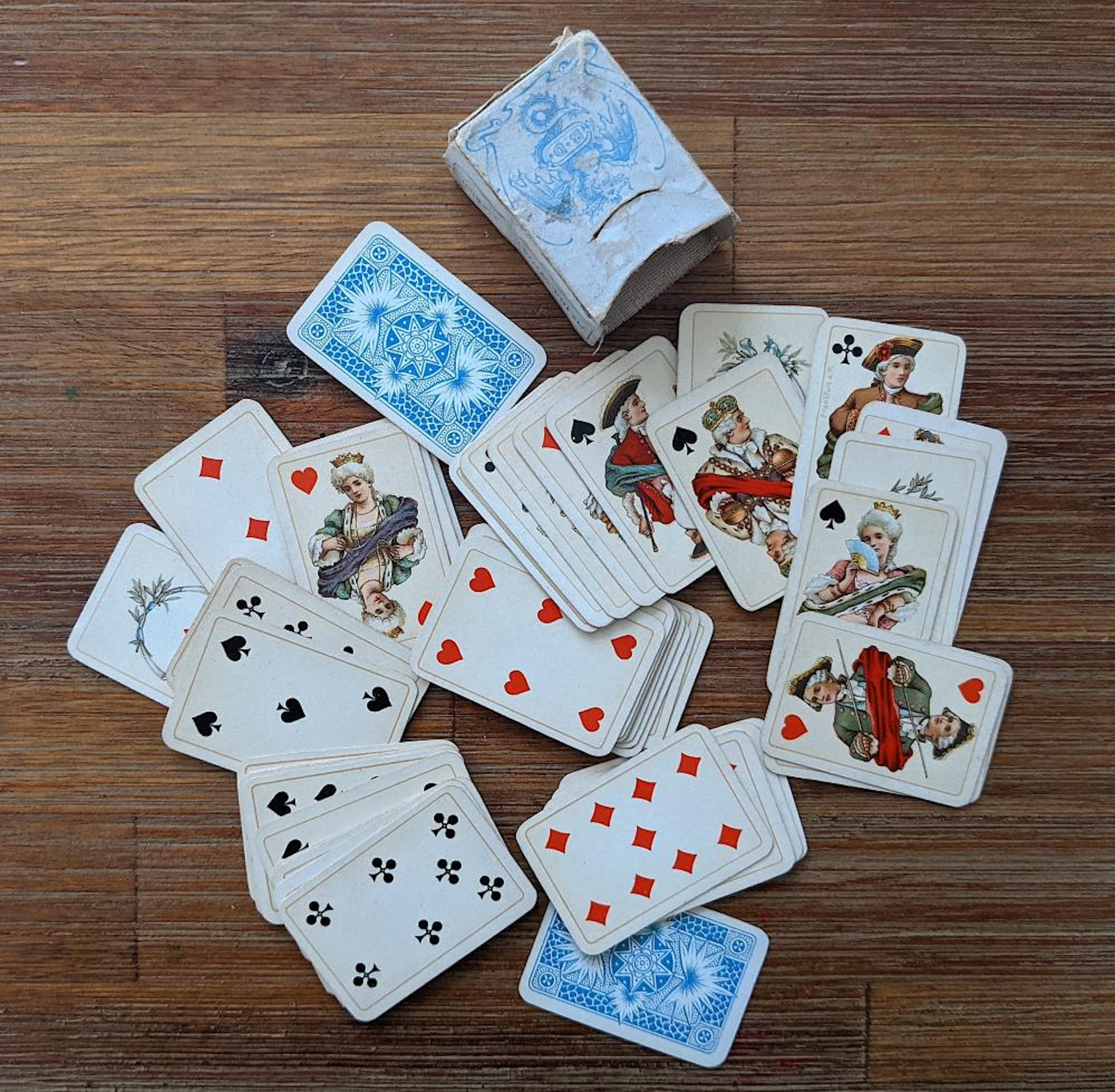 Vintage Collectible Mini Deck Cards Litho, Germa