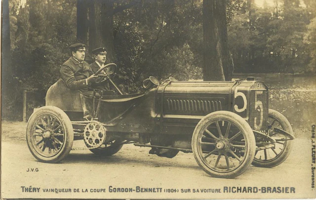 Antique Vintage Rare Postcard Pioneers Car Racing