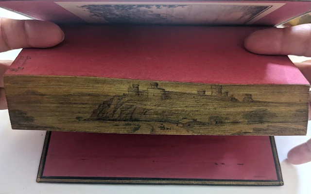 Antique Books 3 Fore-Edge Painting Vols Percy's Reliques 1812