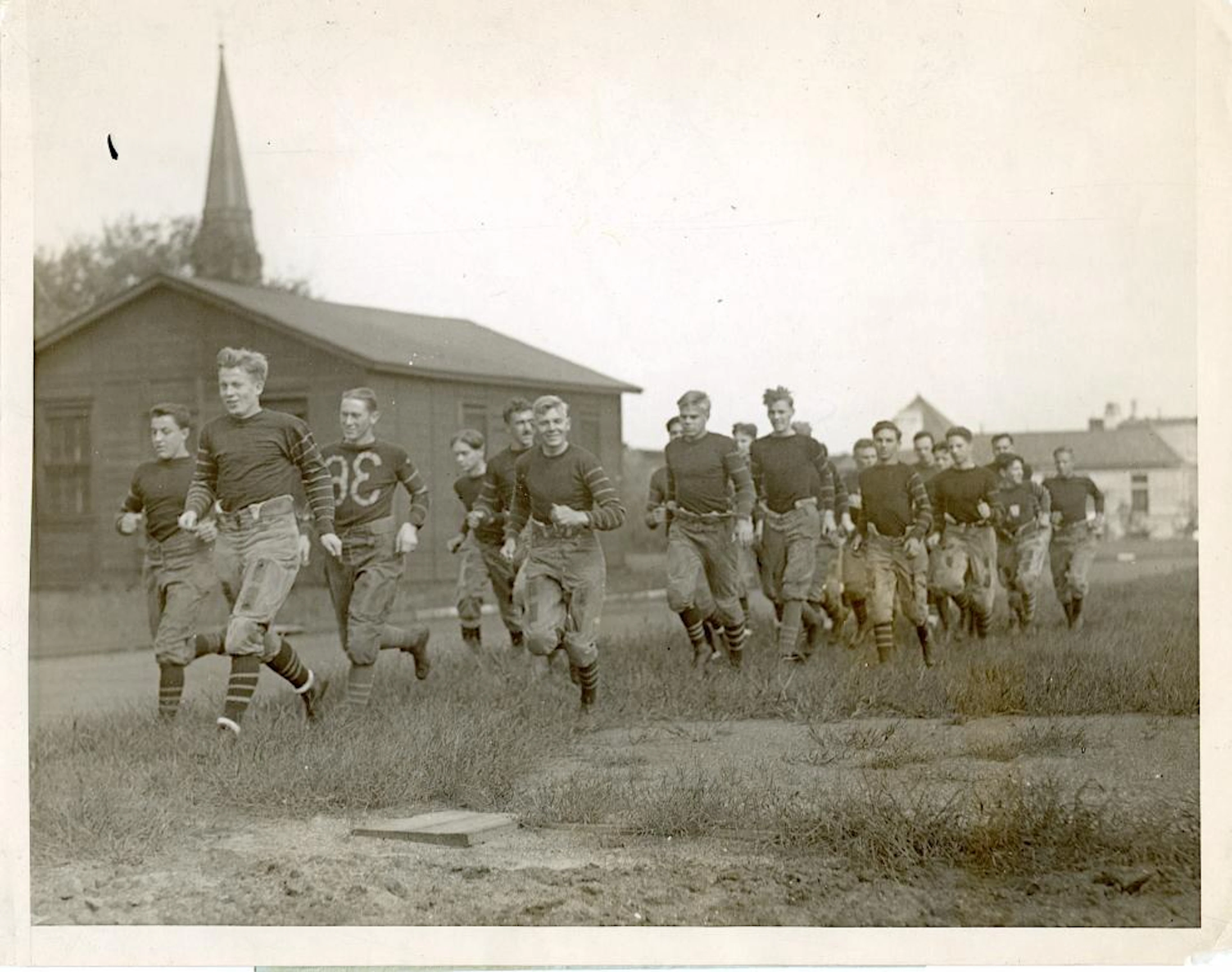 Antique Vintage Historical Photo Football College