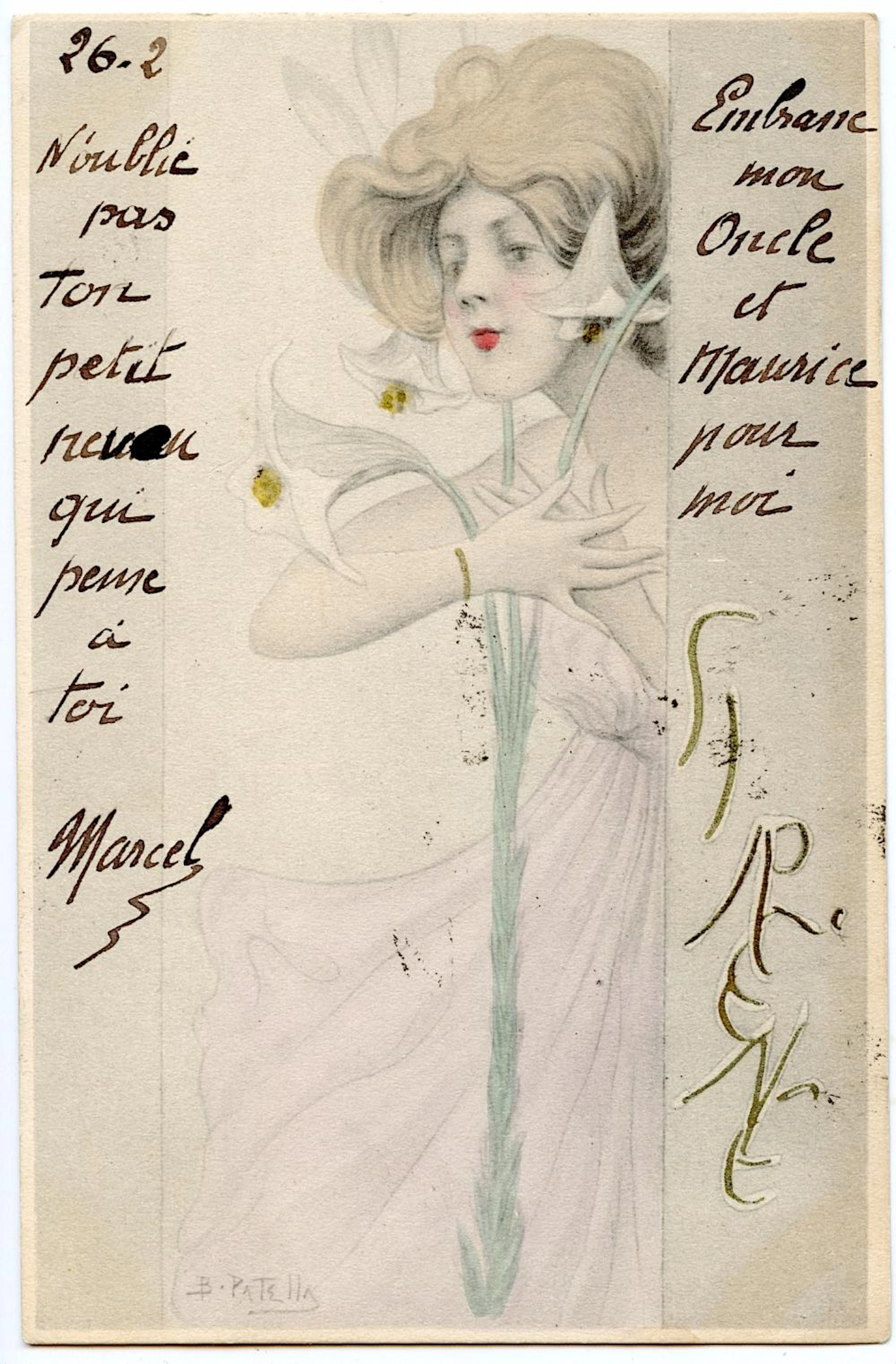 Rare Antique Scarce Postcard B. Patella