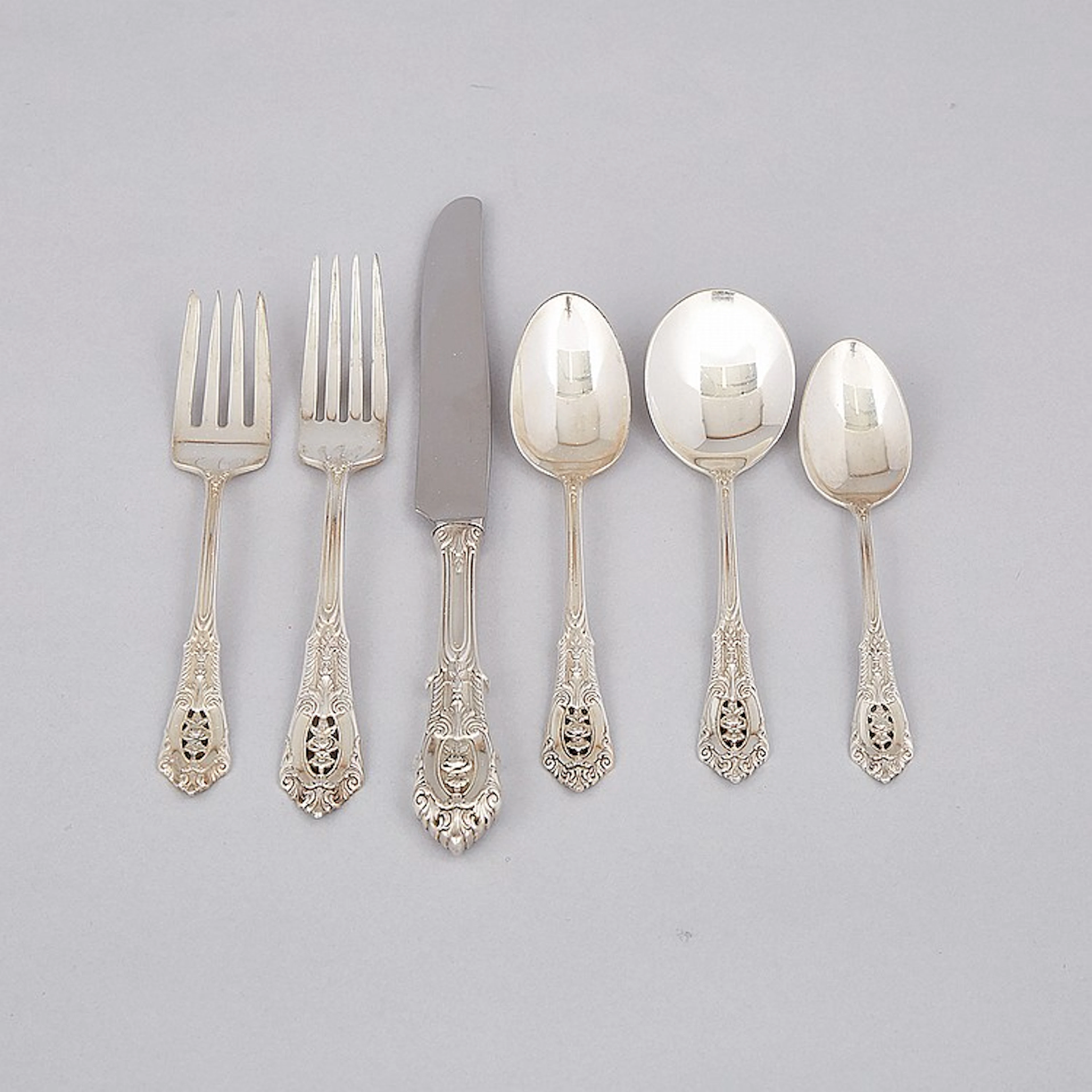American Silver ?Rosepoint? Pattern Flatware Service