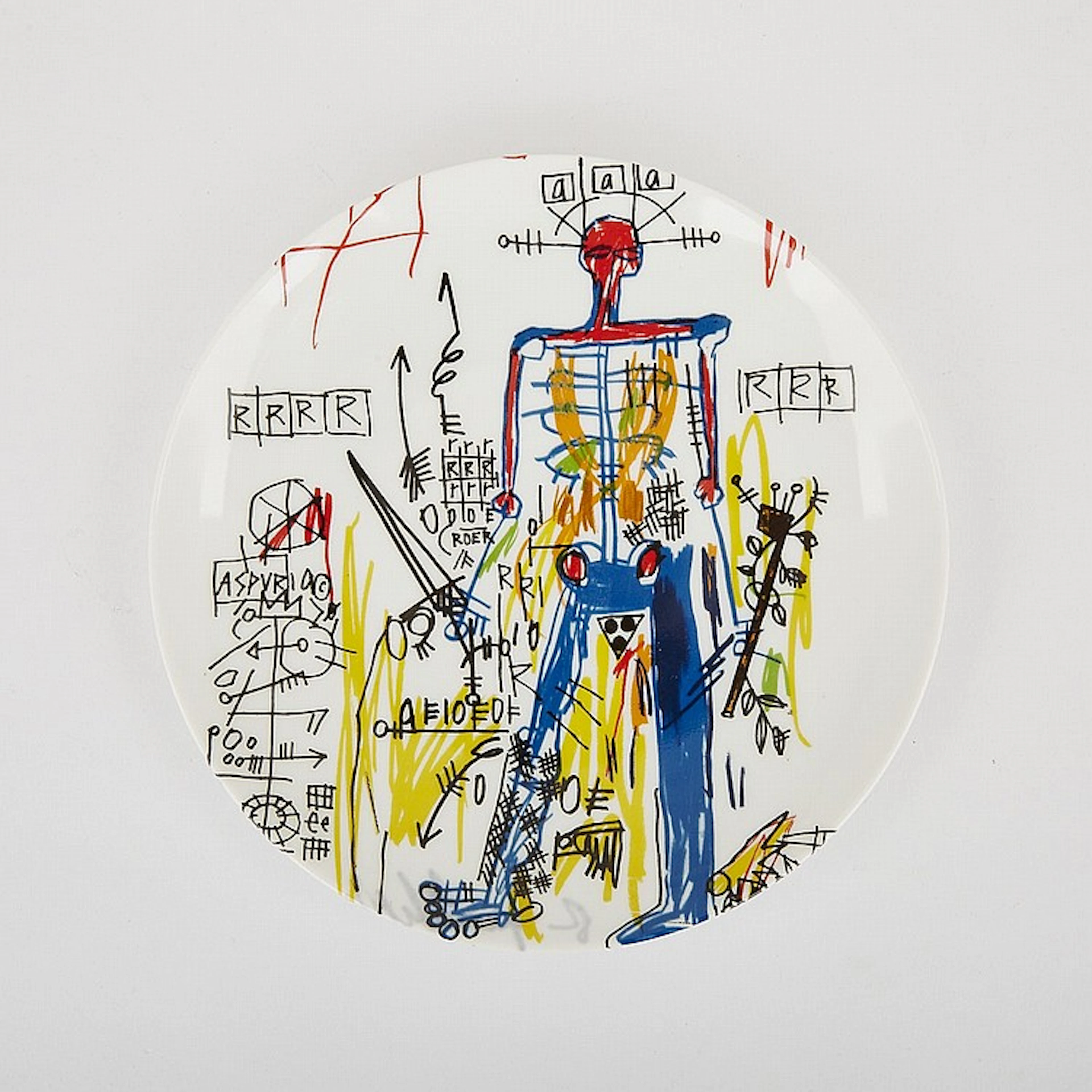 Limoges Ligne Blanche Jean-Michel Basquiat ?RRRR? Plate