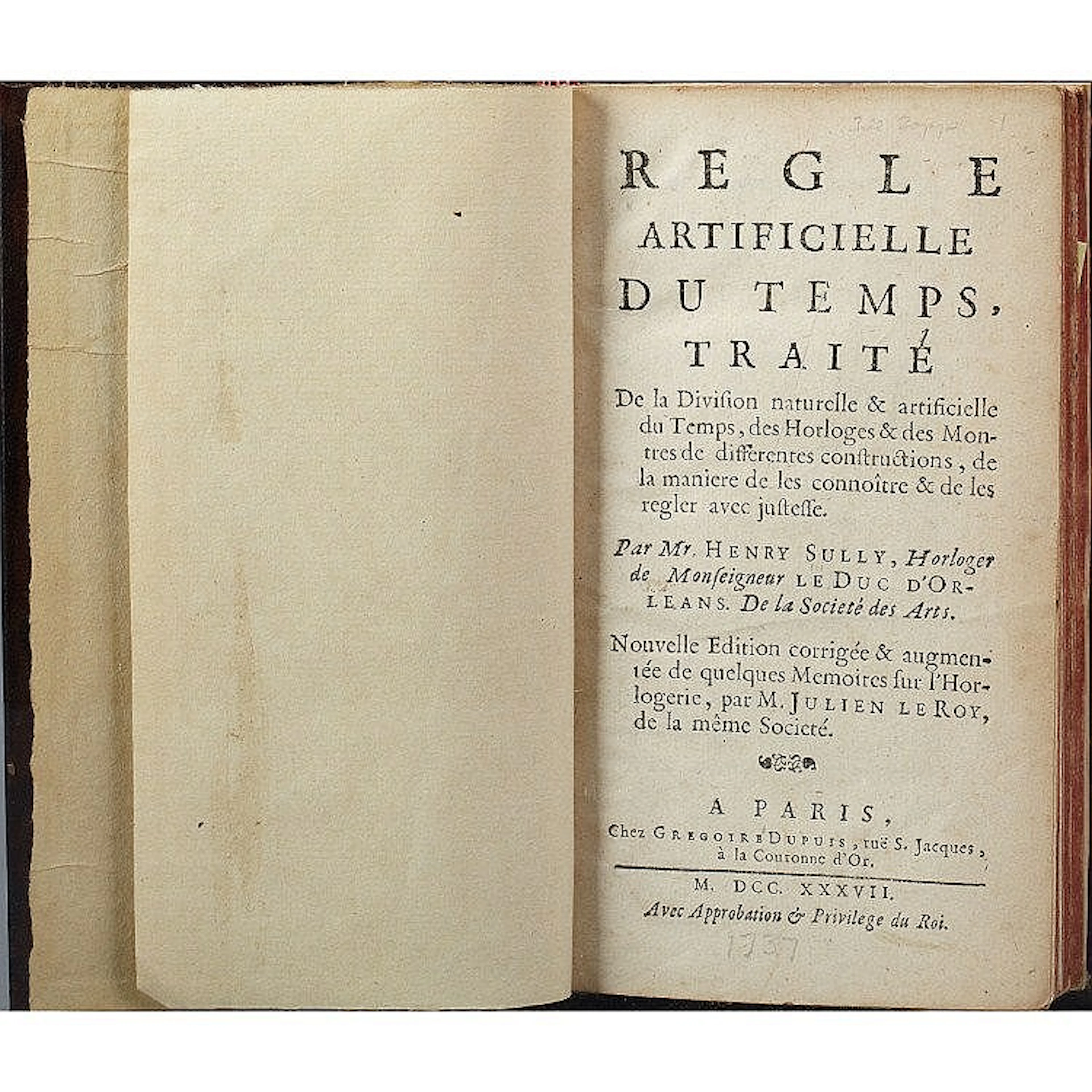 Henry Sully (1680-1729) with Julien Le Roy (1686-1789)