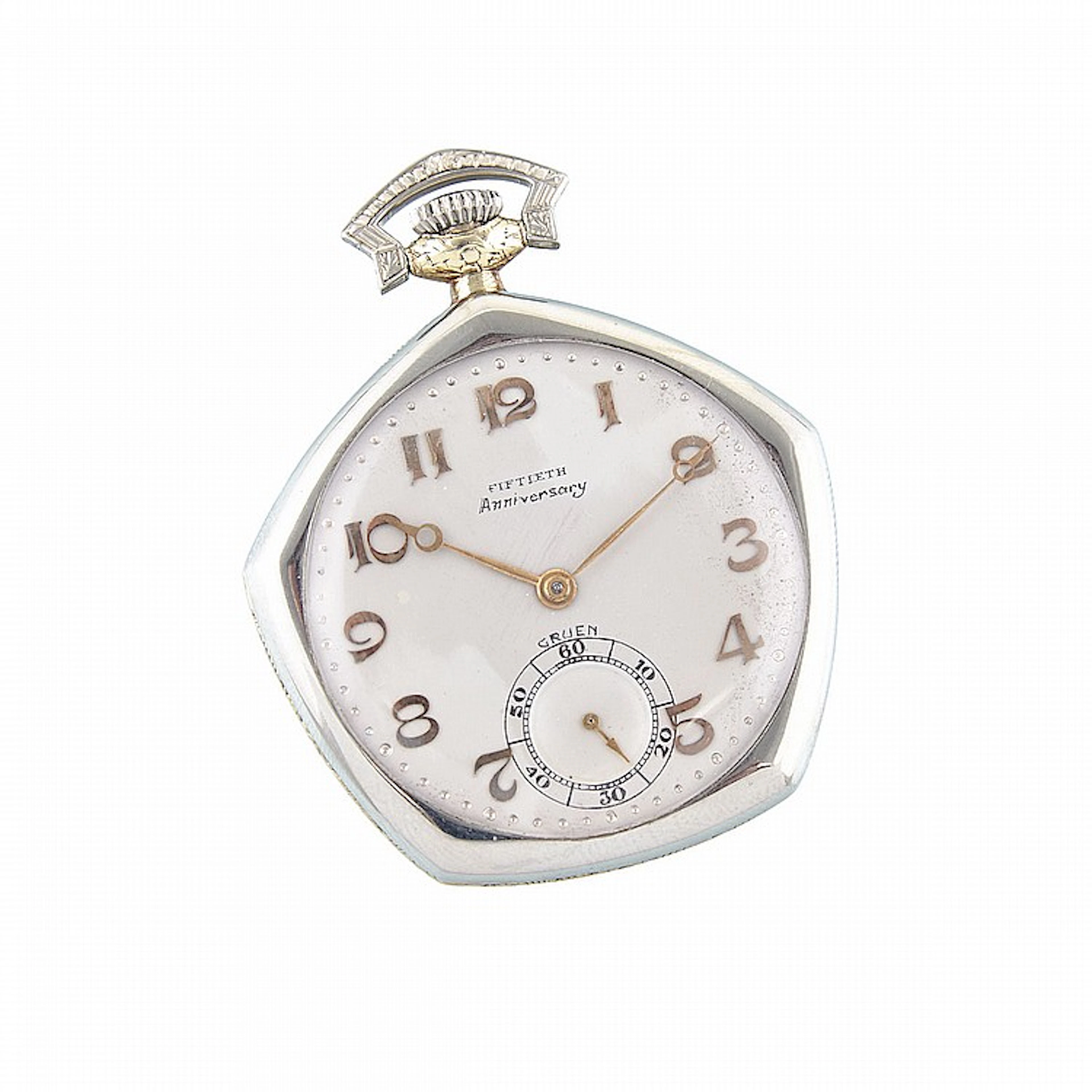 Gruen Fiftieth Anniverary Openface Pocket Watch