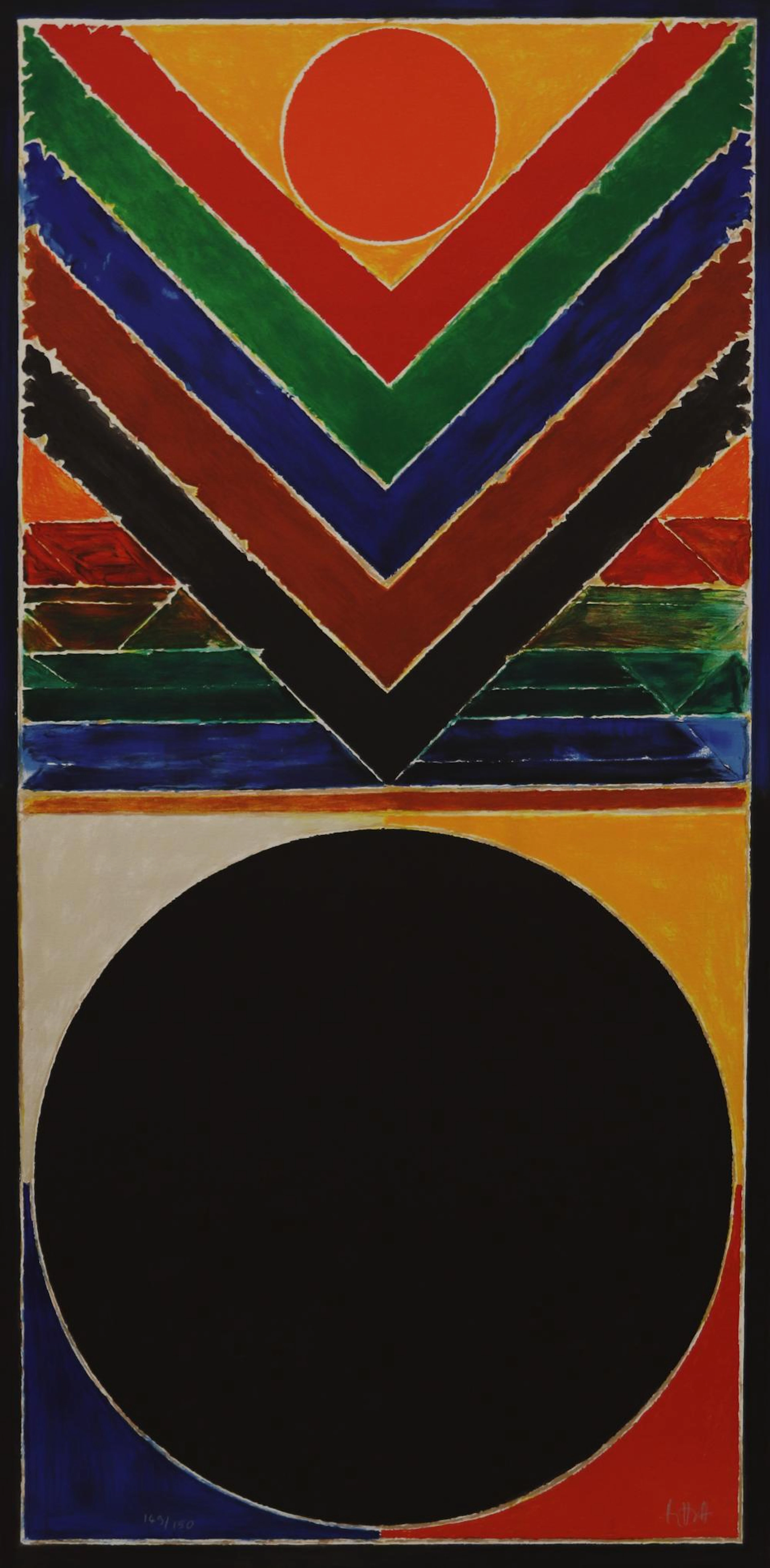 Sayed Raza - Arbre et bindu, 2008, lithograph