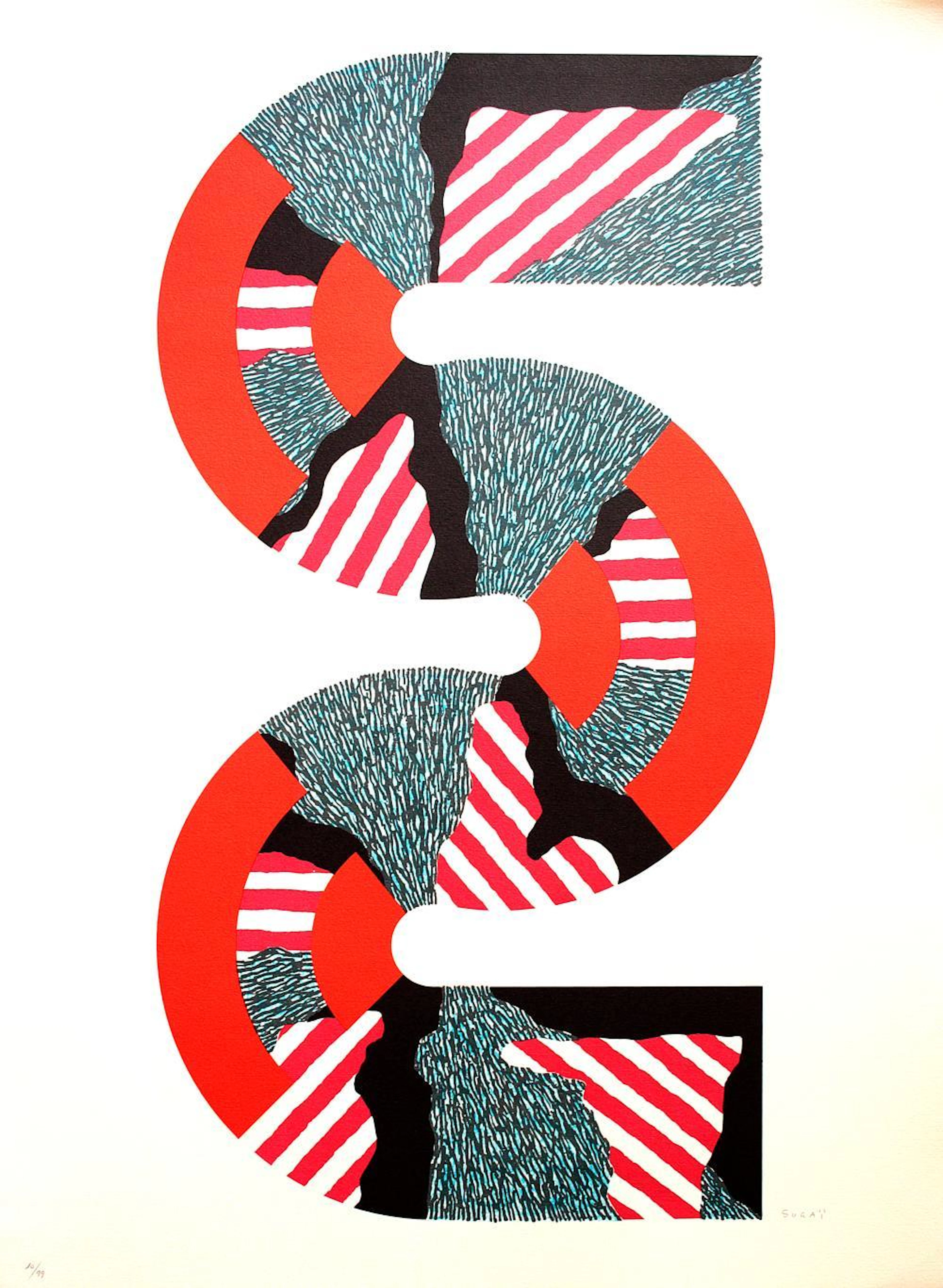 Kumi Sugai - S (Festival), 1990, lithograph