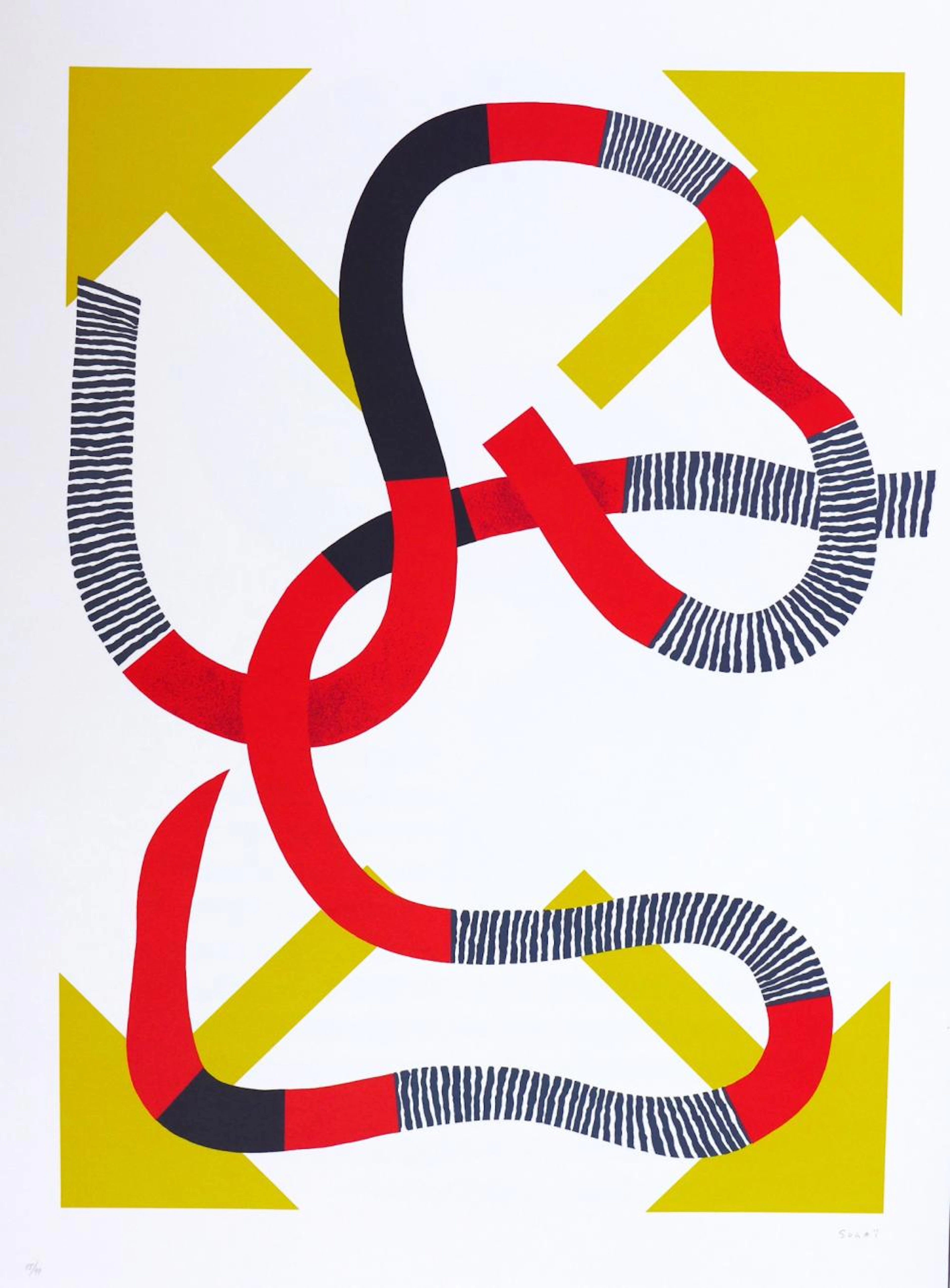 Kumi Sugai - S (Quatres flèches), 1990, lithograph