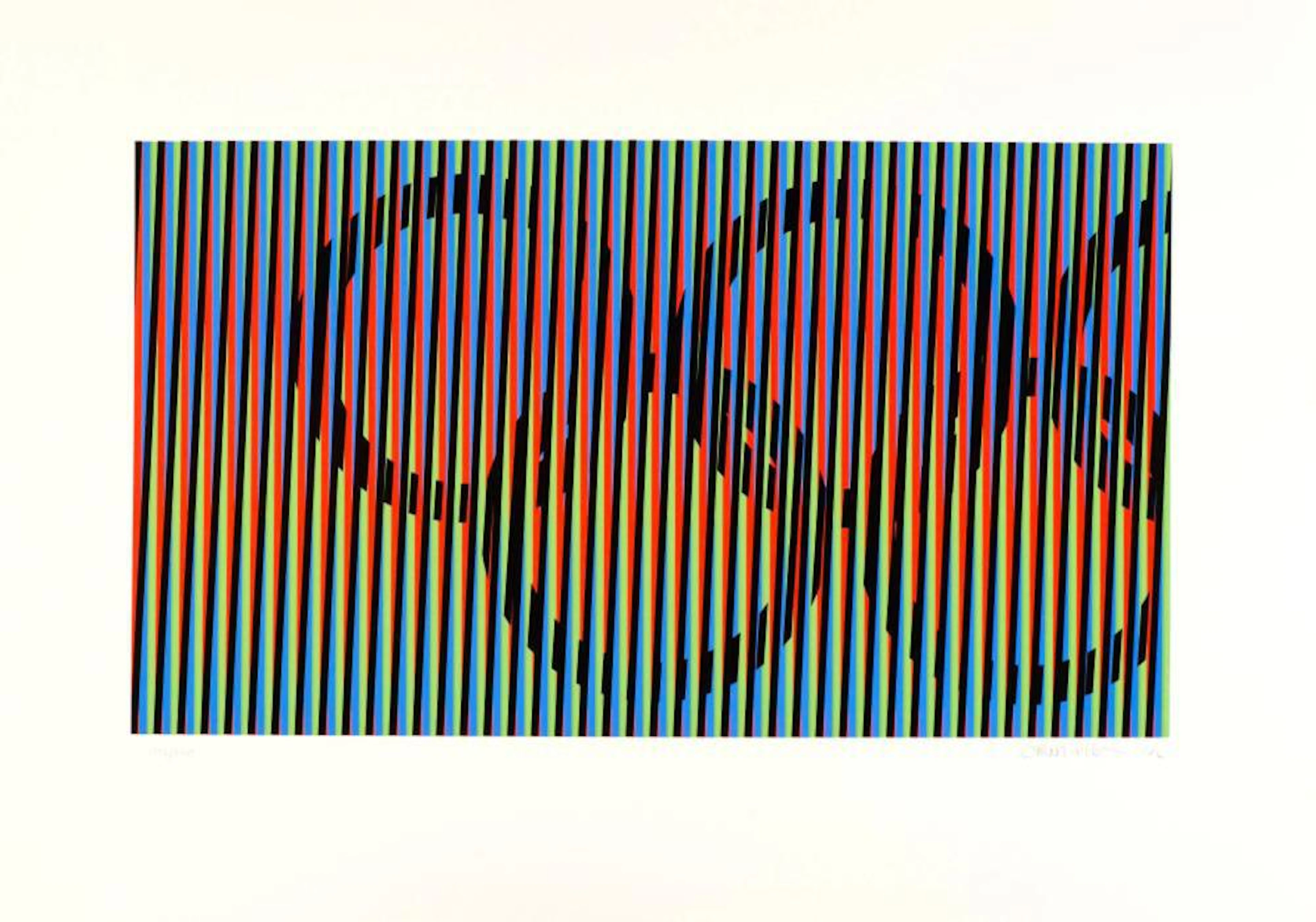 Carlos Cruz Diez - Composition pour les Jeux Olympiques, 1992, lithograph