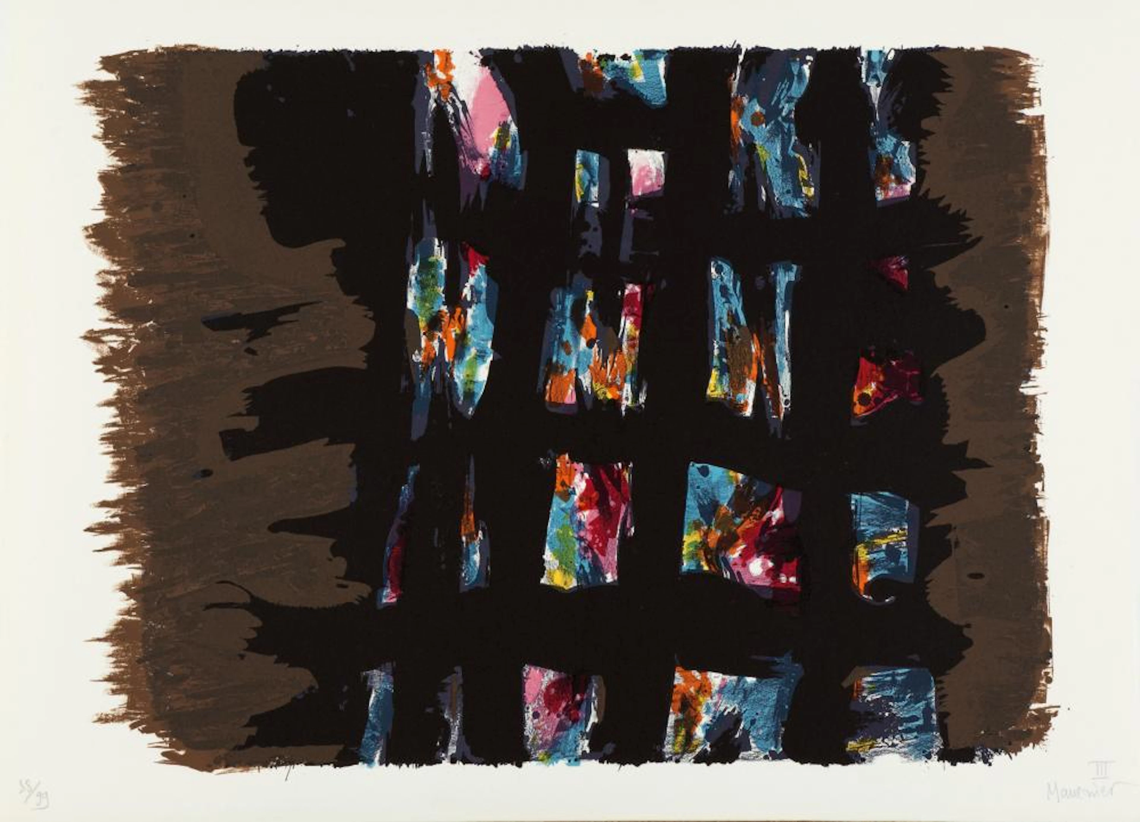 Alfred Manessier - Suite de Pâques, L'emprisonnement, 1978, lithograph
