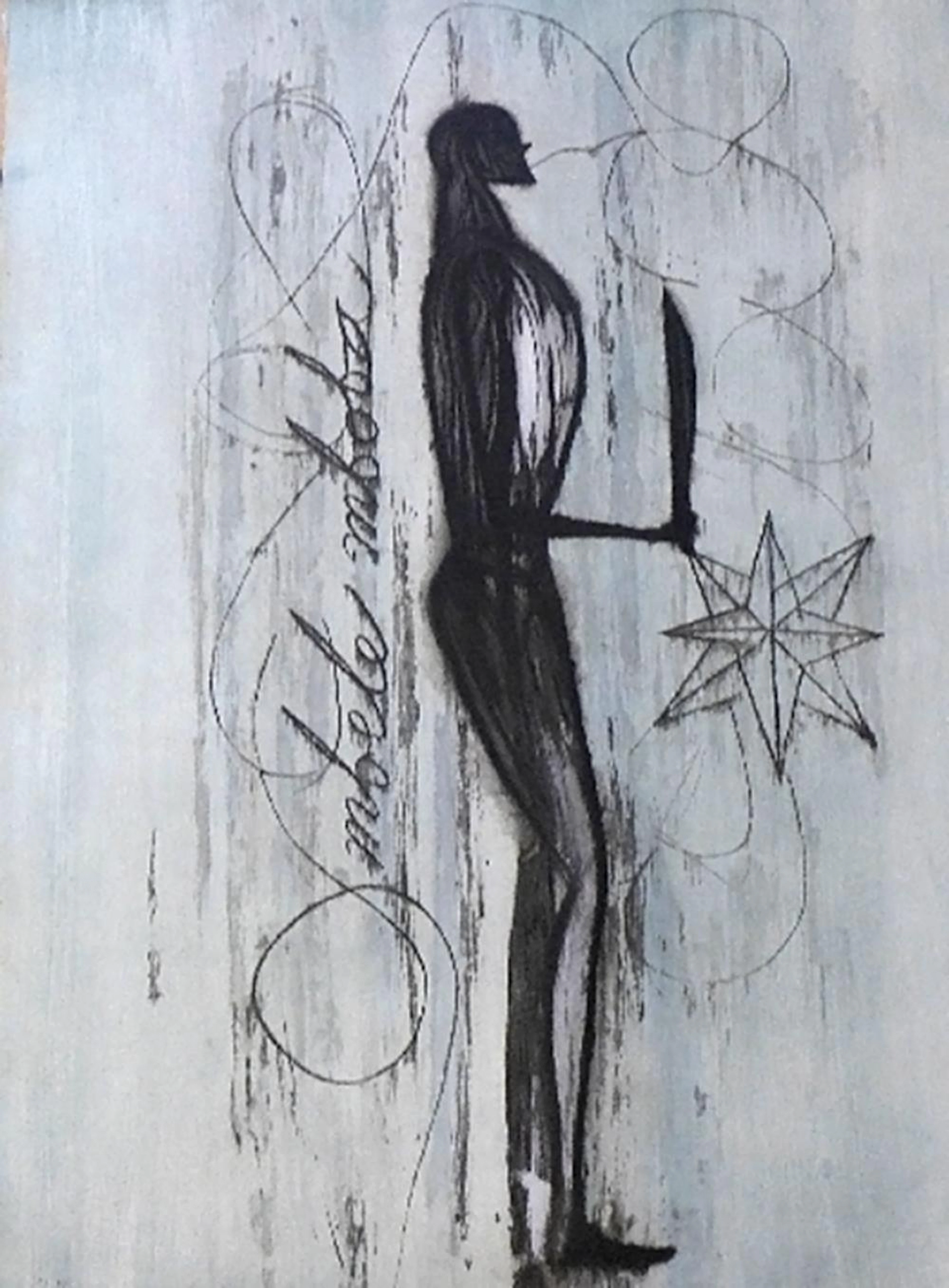 Jose Bedia - Mbele mboba, 1997, etching