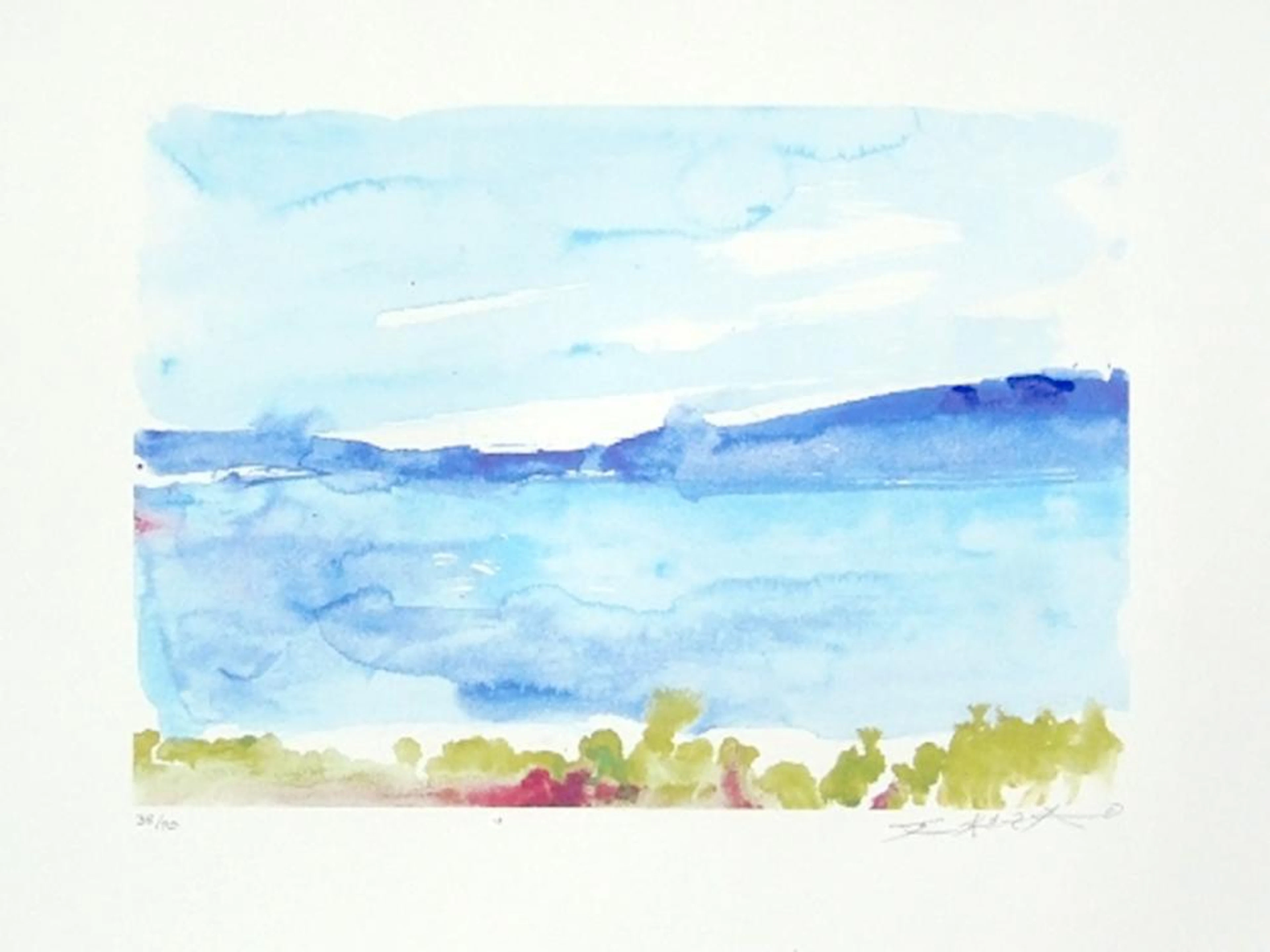 Zao Wou-Ki - Ibiza, 2007, lithograph