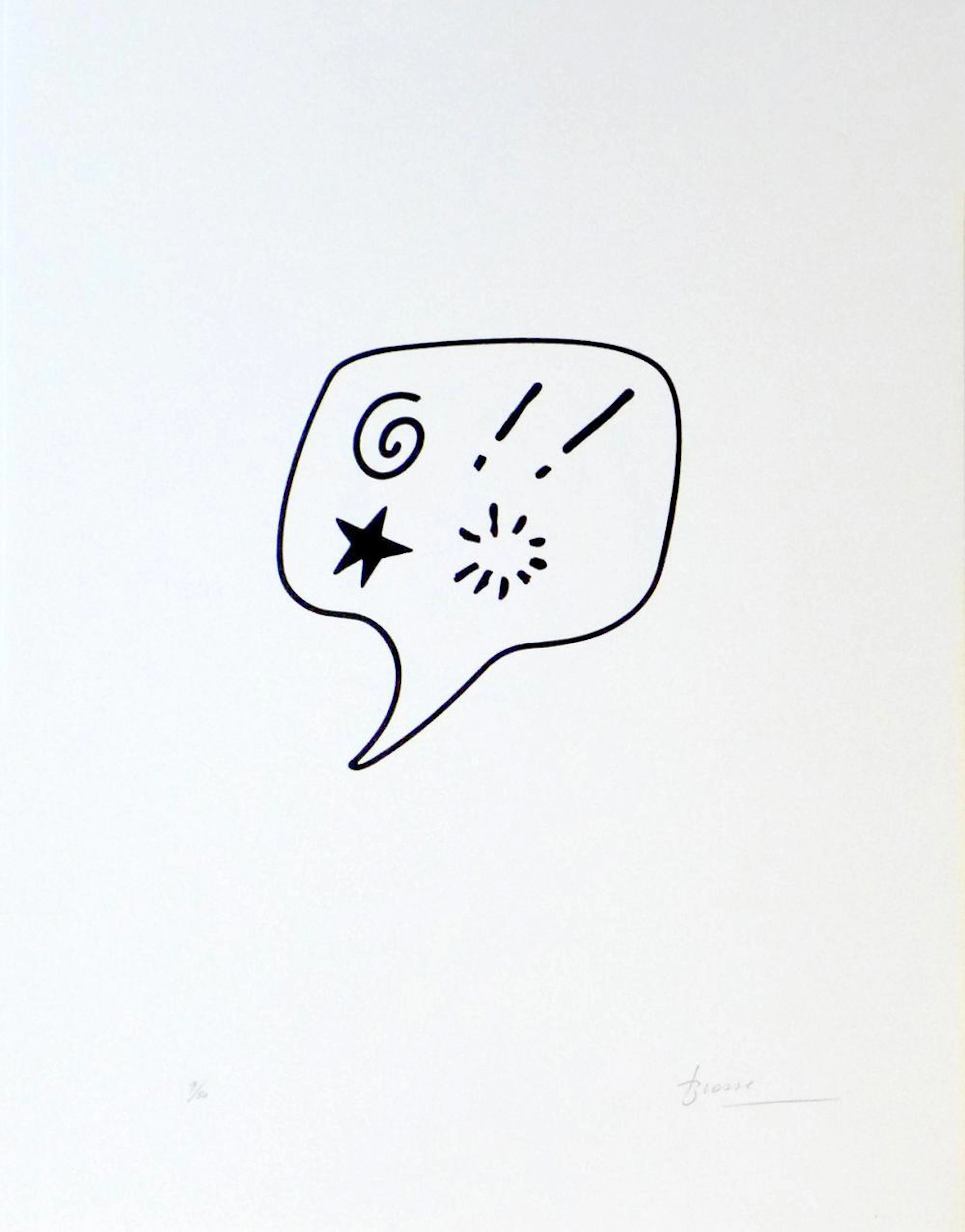 Joan Brossa - Blasphème, 1989, lithograph