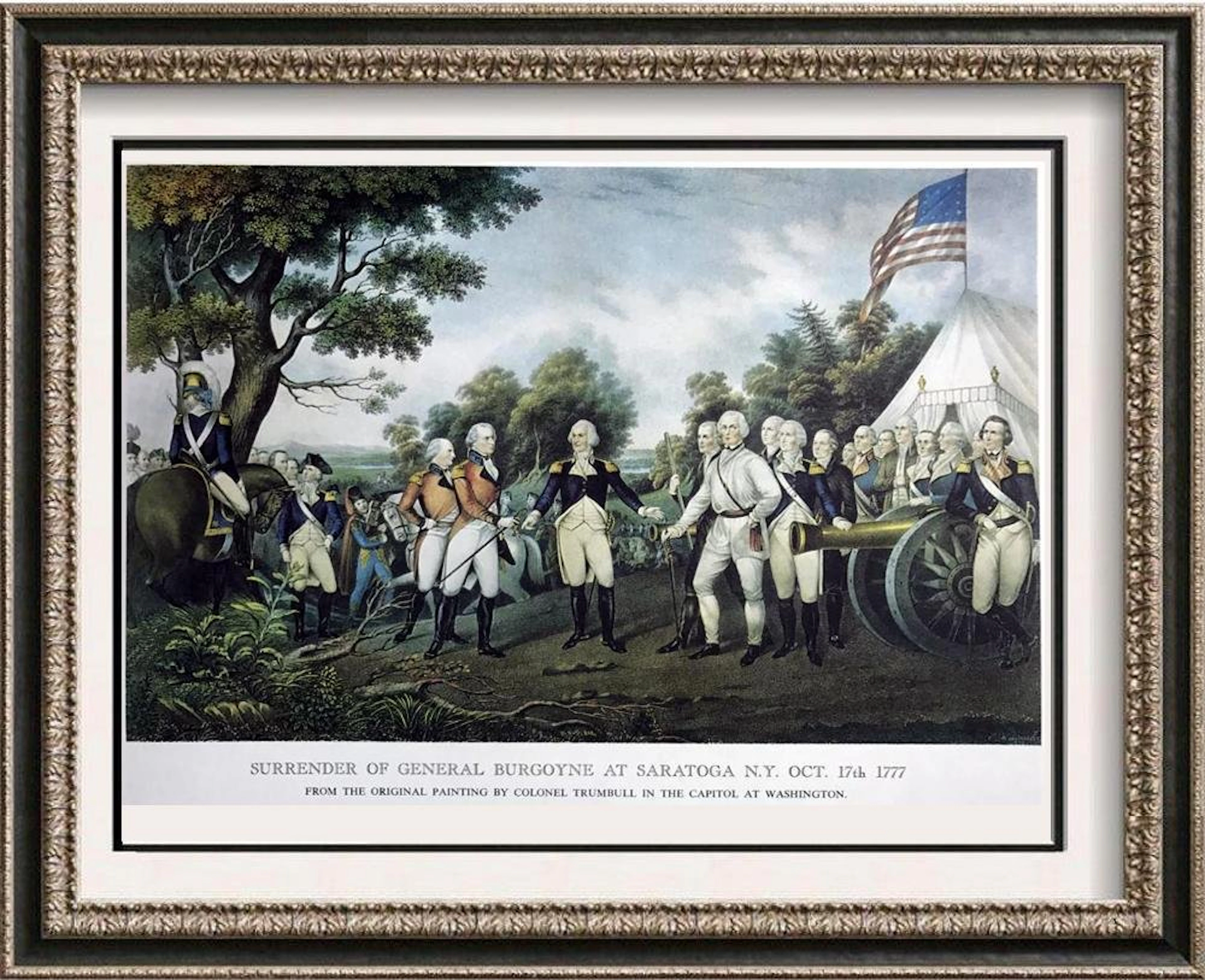 Surrender Of General Burgoyne At Saratoga Color