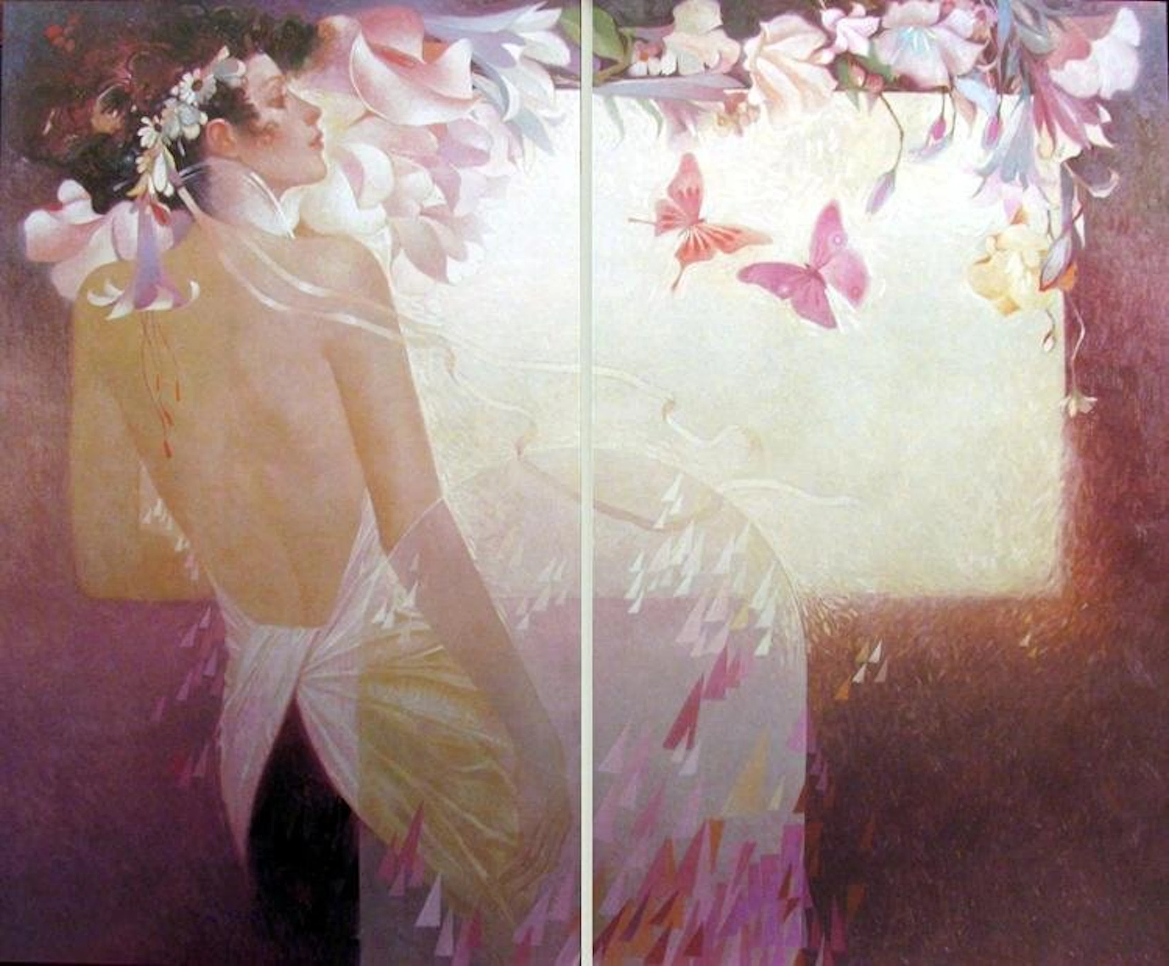2 Piece Art Deco Signed Ltd Ed $1500 Value Art Sale