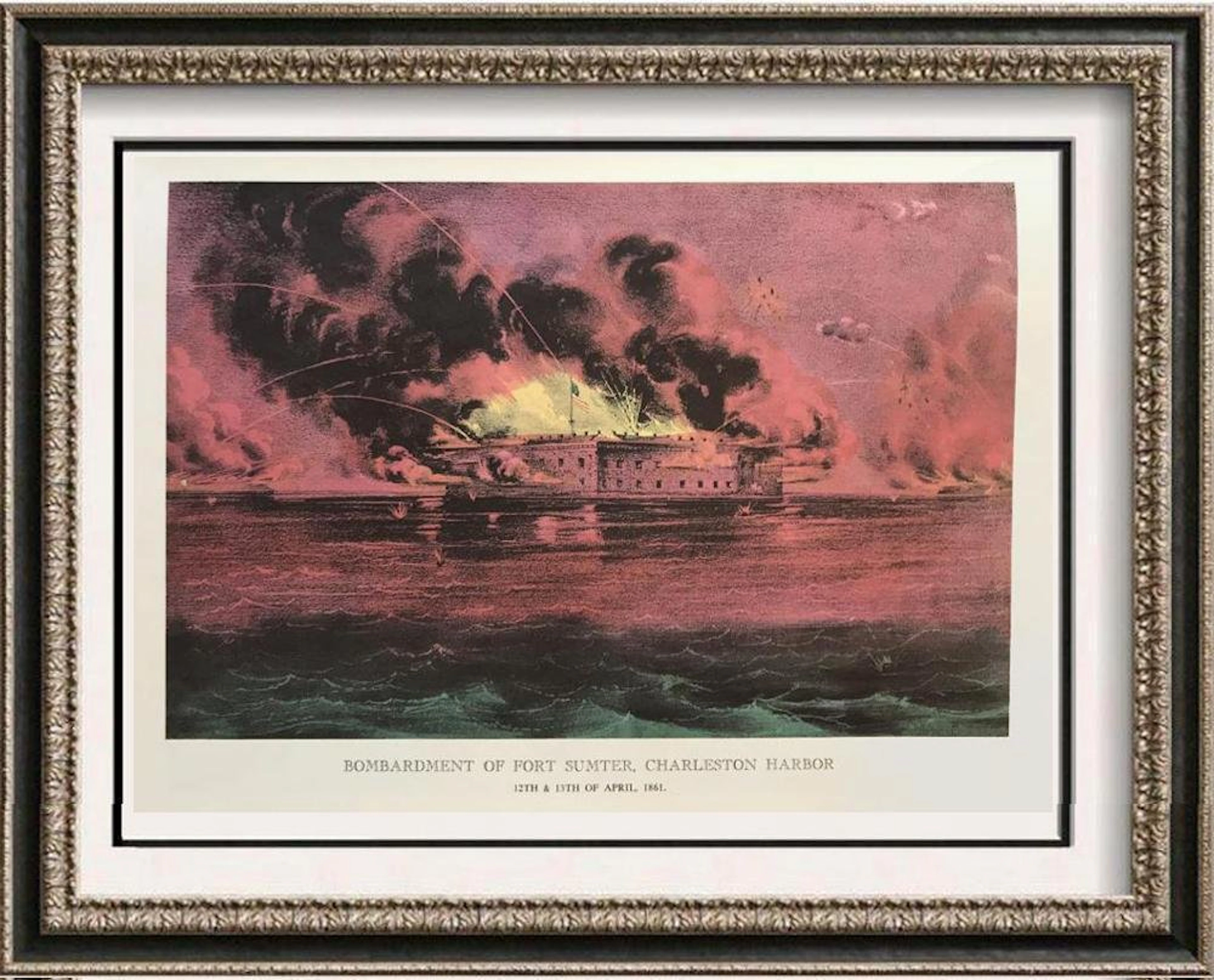 Civil War: Bombardment Of Fort Sumter Charleston Harbor