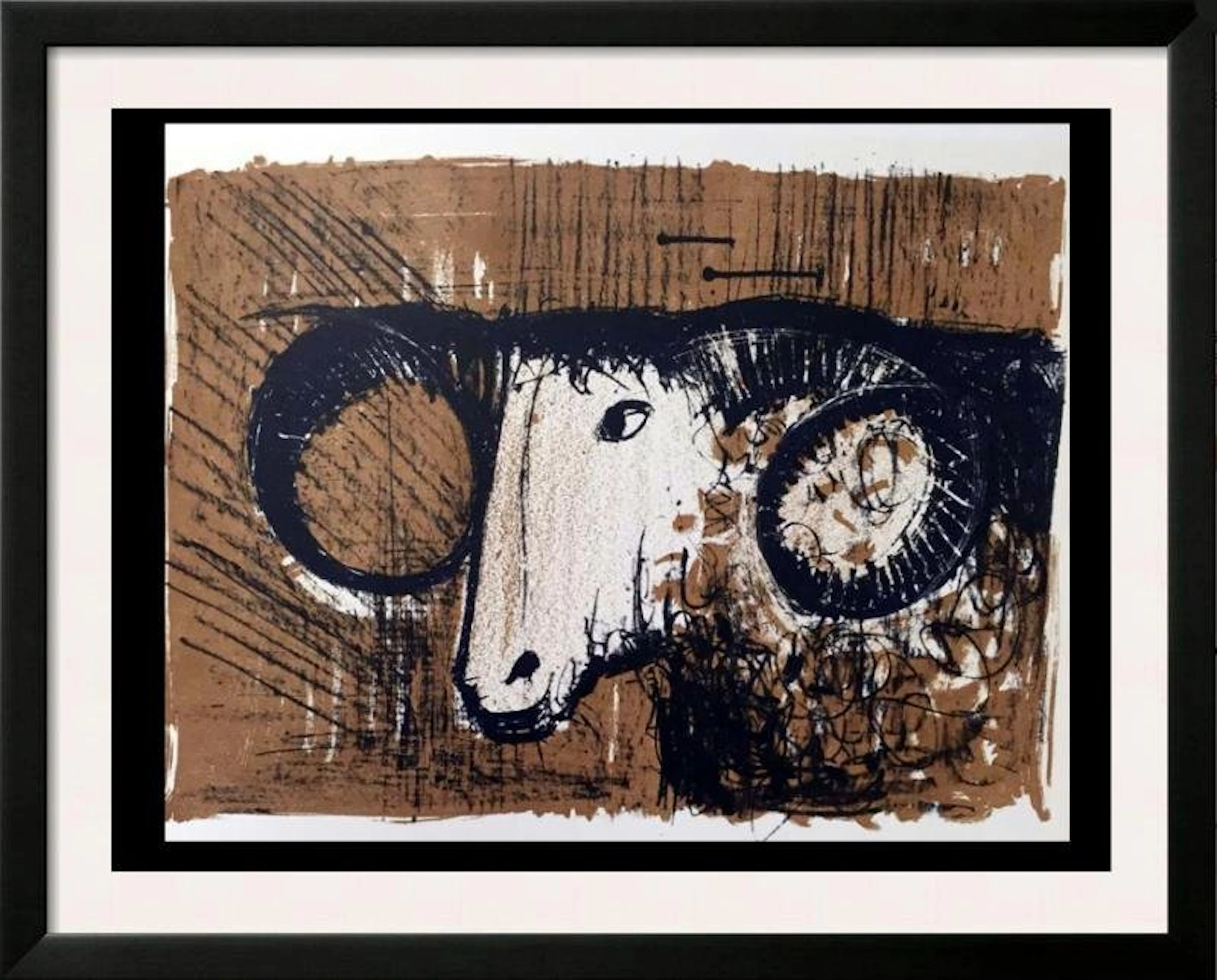 Bernard Buffet The Ram Full Color Print, Executed i
