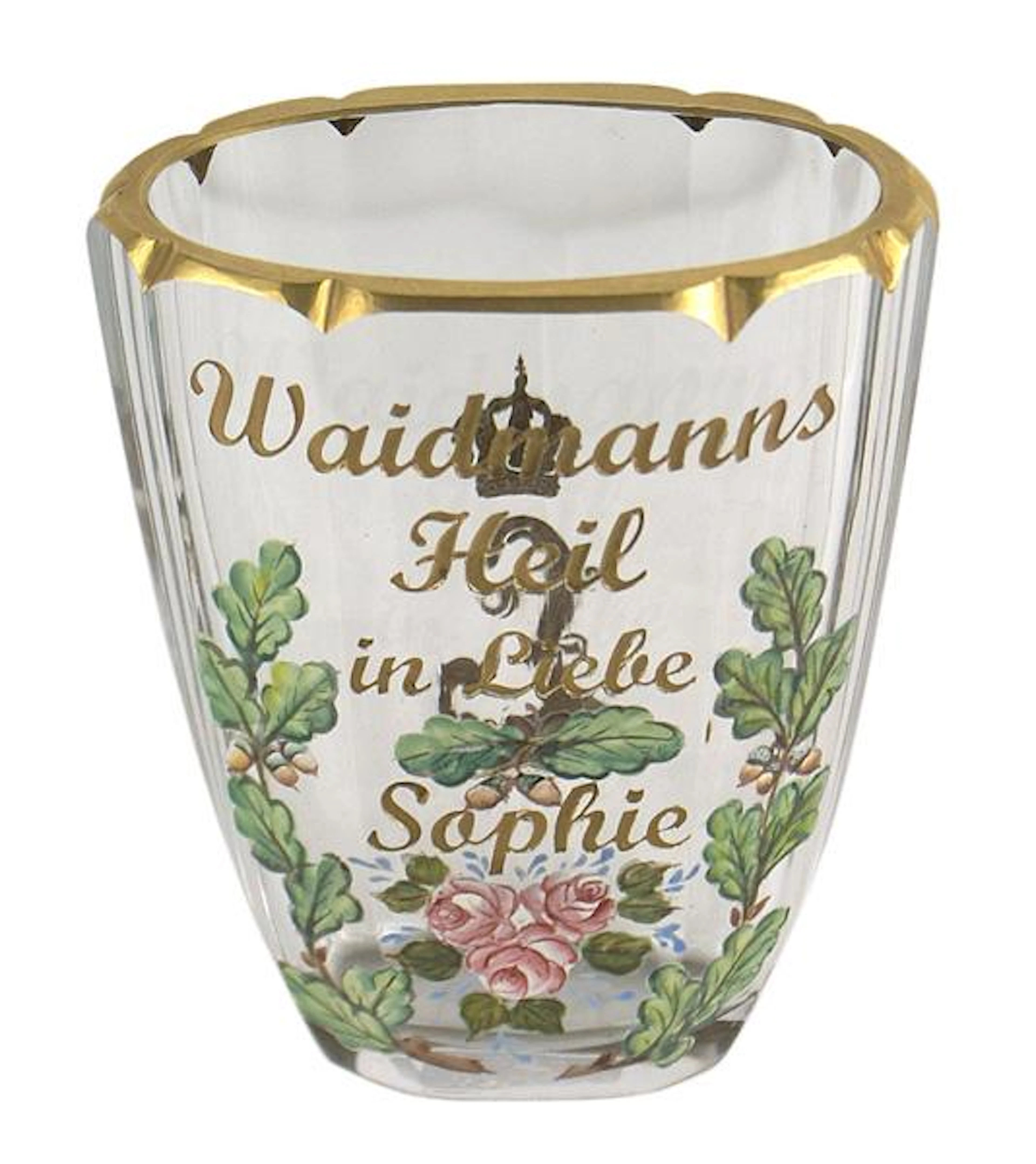 Presentation glass Bavarian King Ludwig fiance Sophie