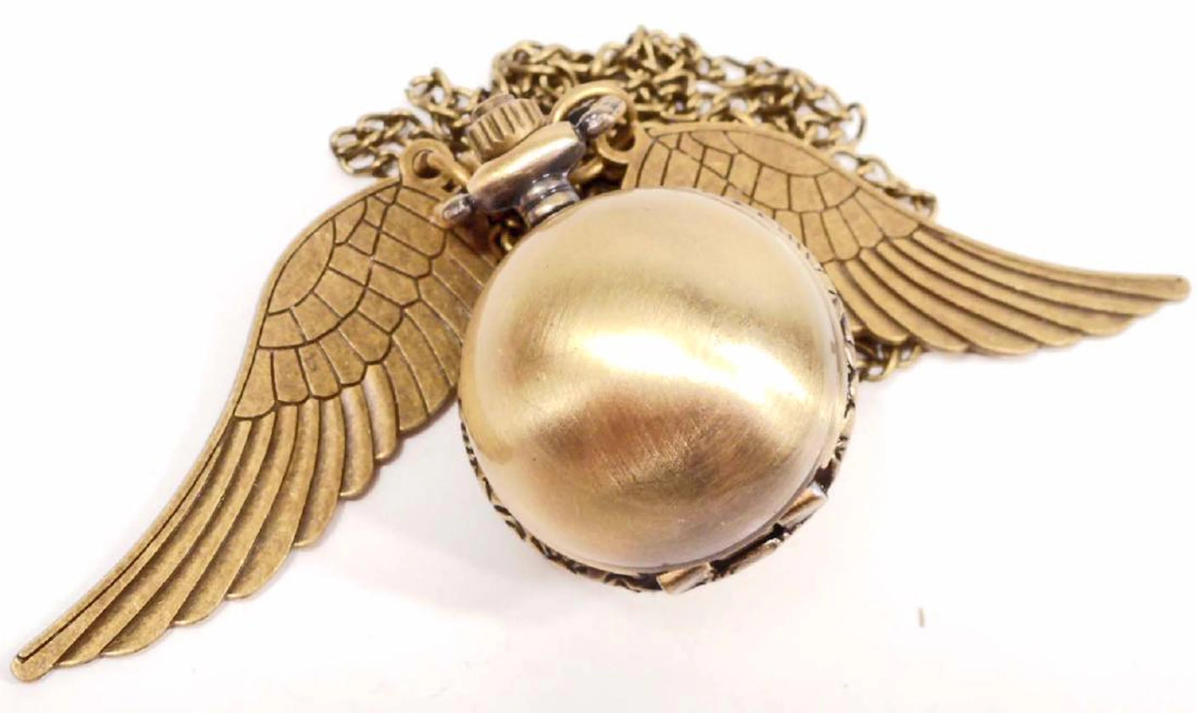 Wings flying ball pocket watch w/ chain