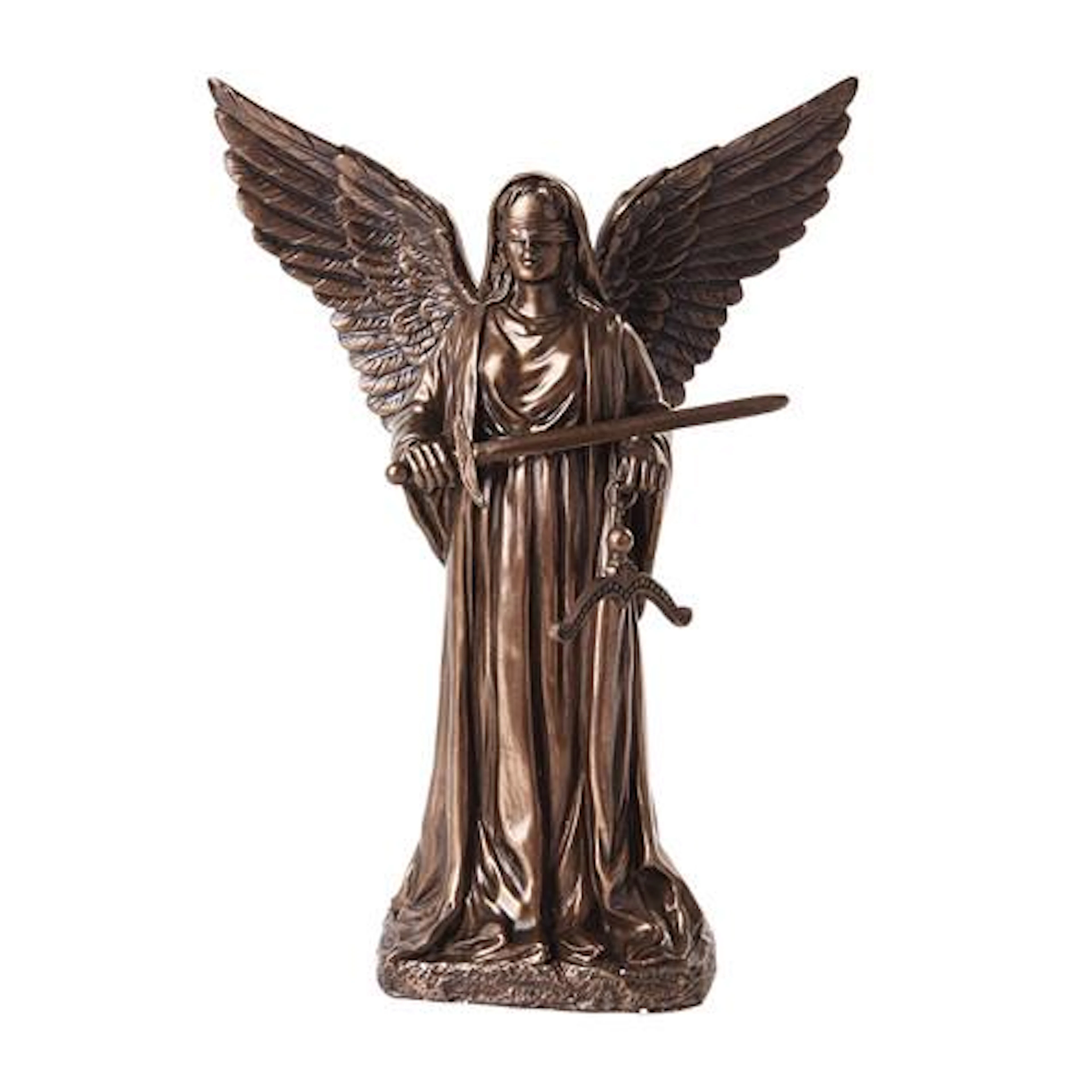 Themis cast bronze statue