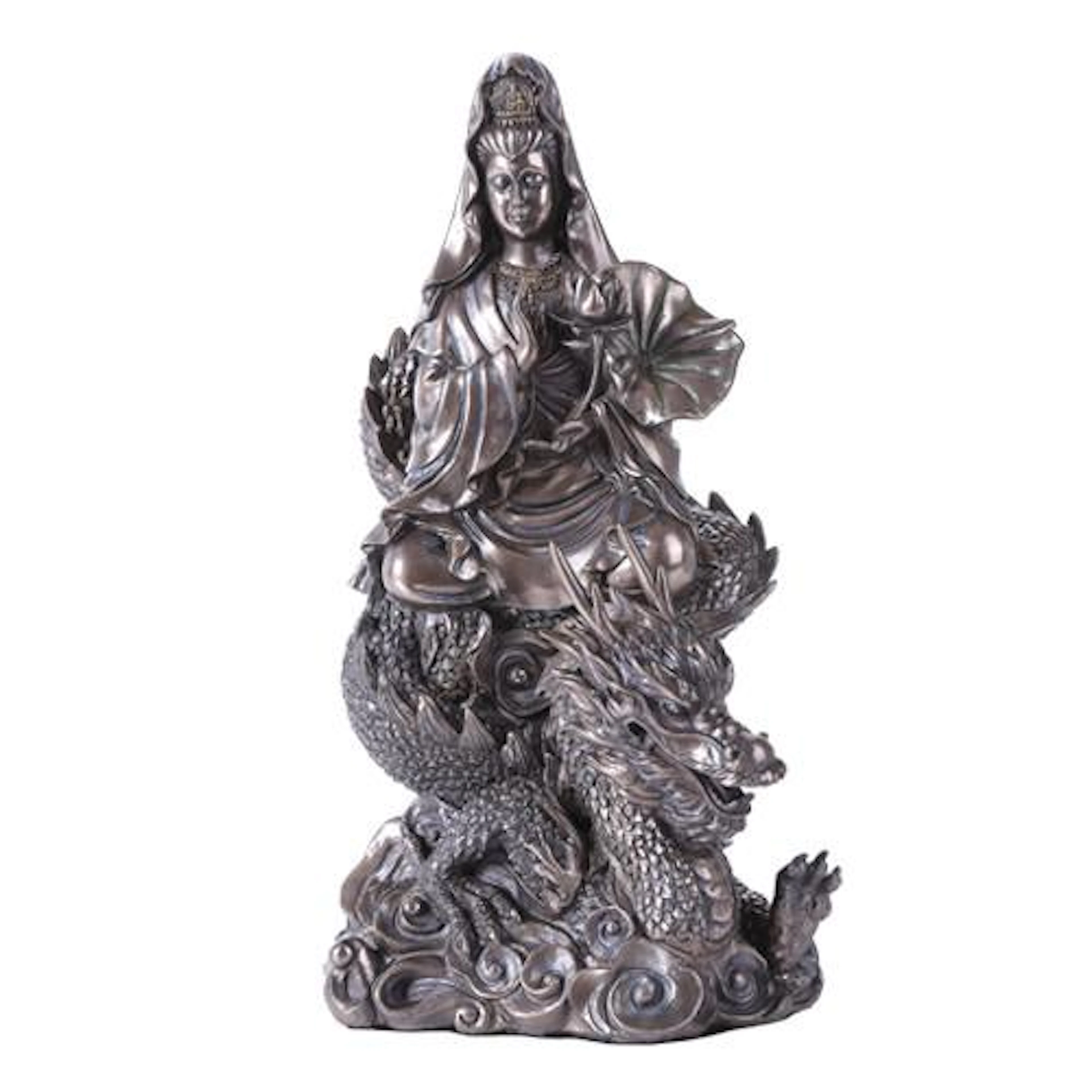 Kwan yin on dragon statue