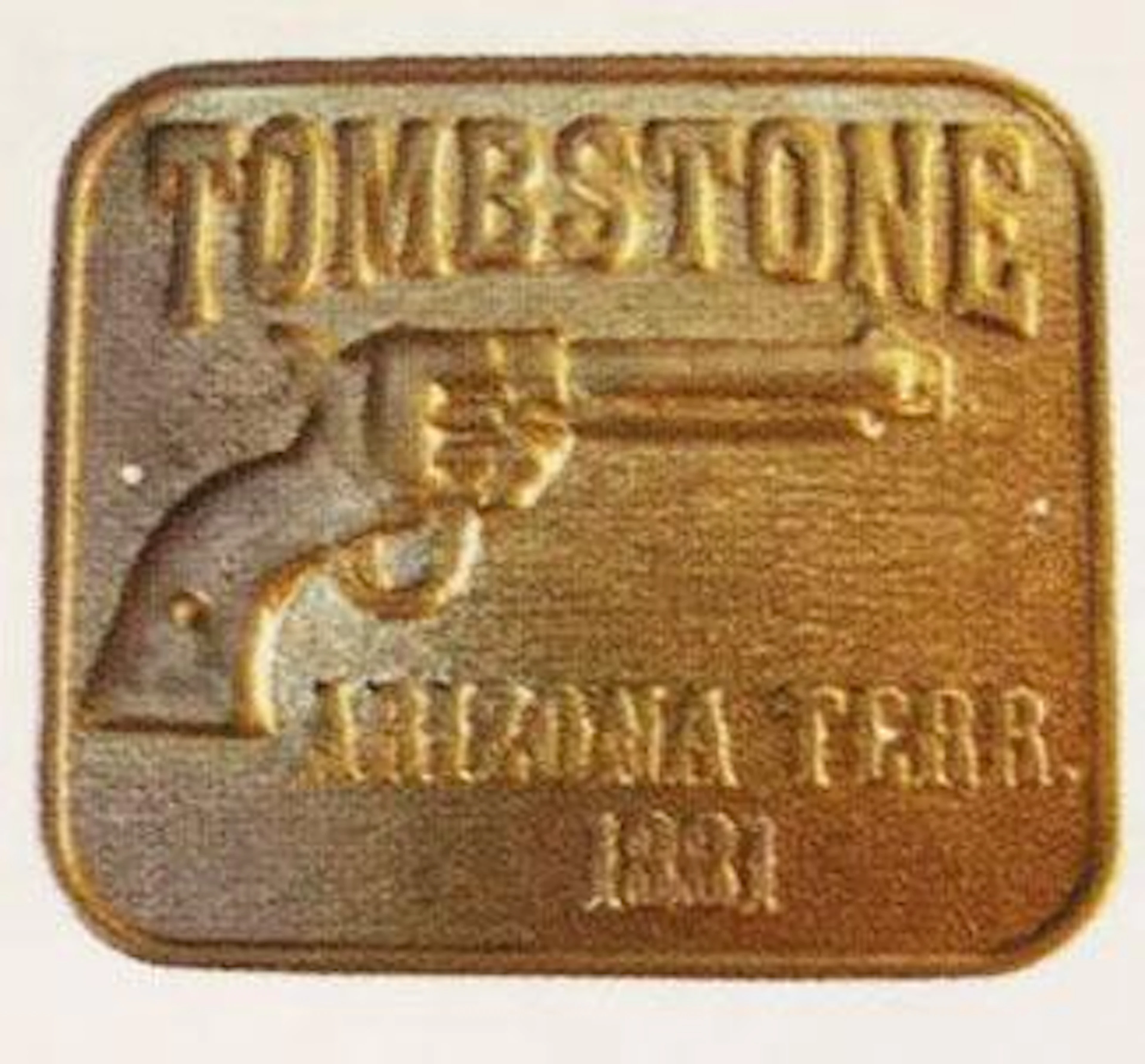 Tombstone gun butt tag