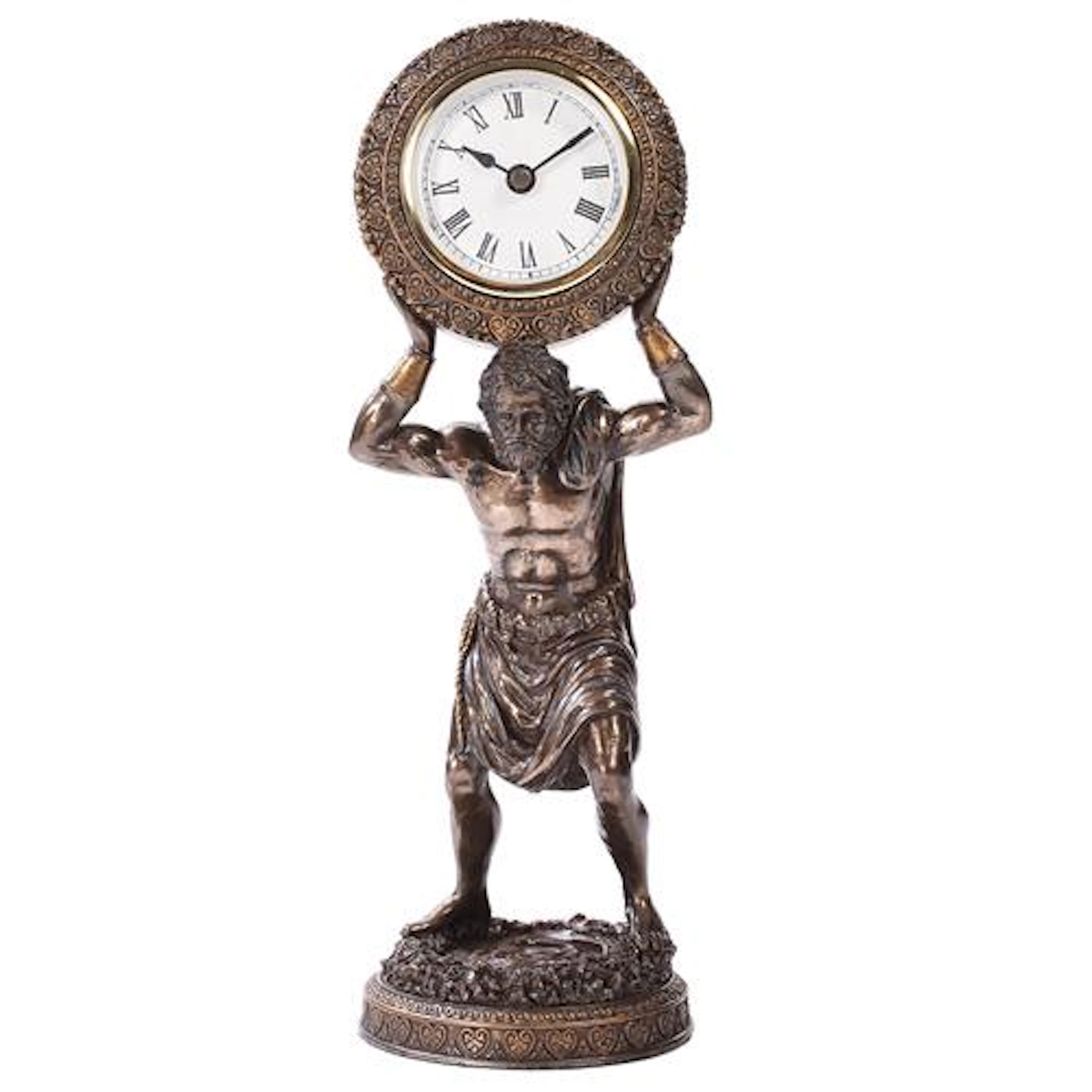 Atlas cast stone clock