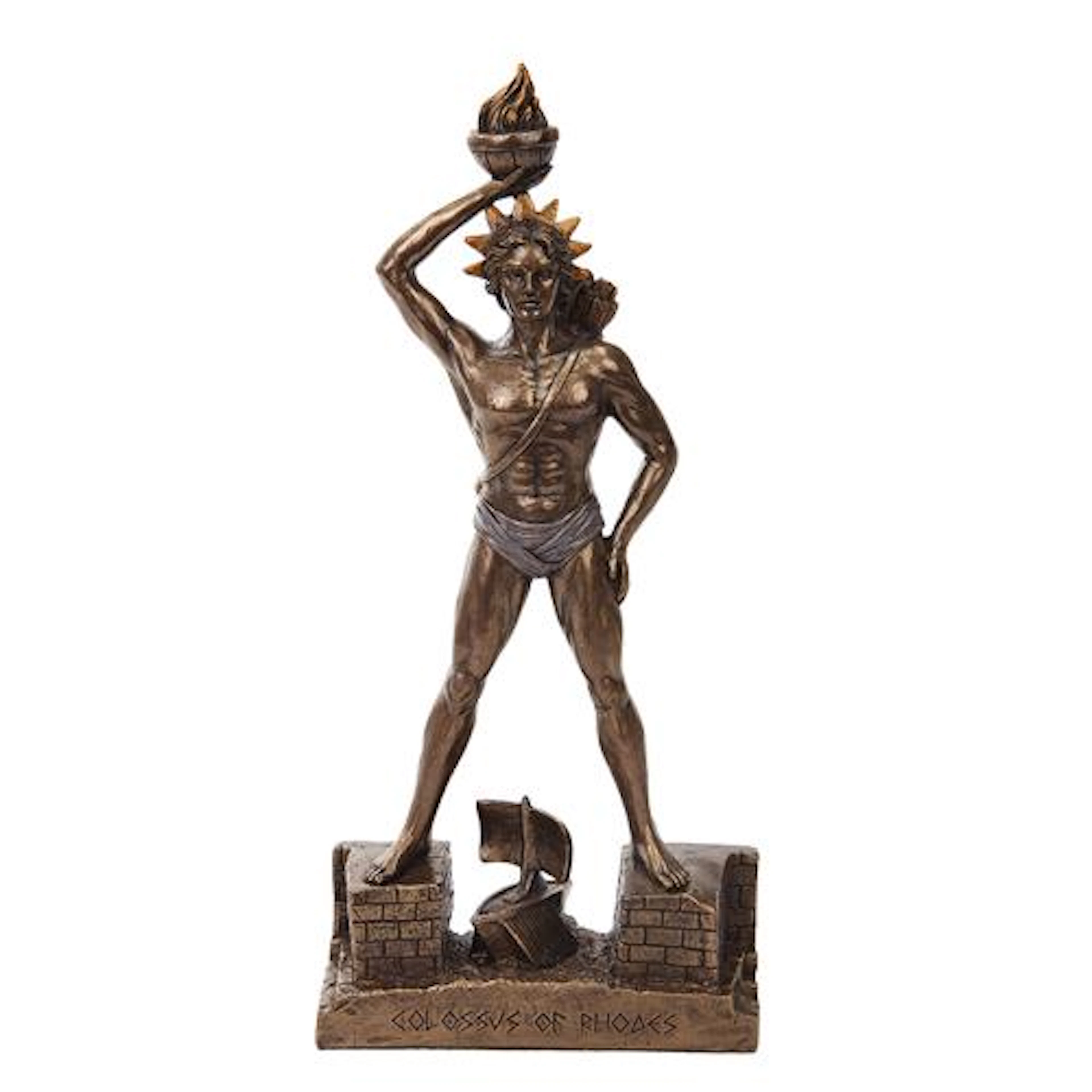Colossos from rhodes cast bronze statue