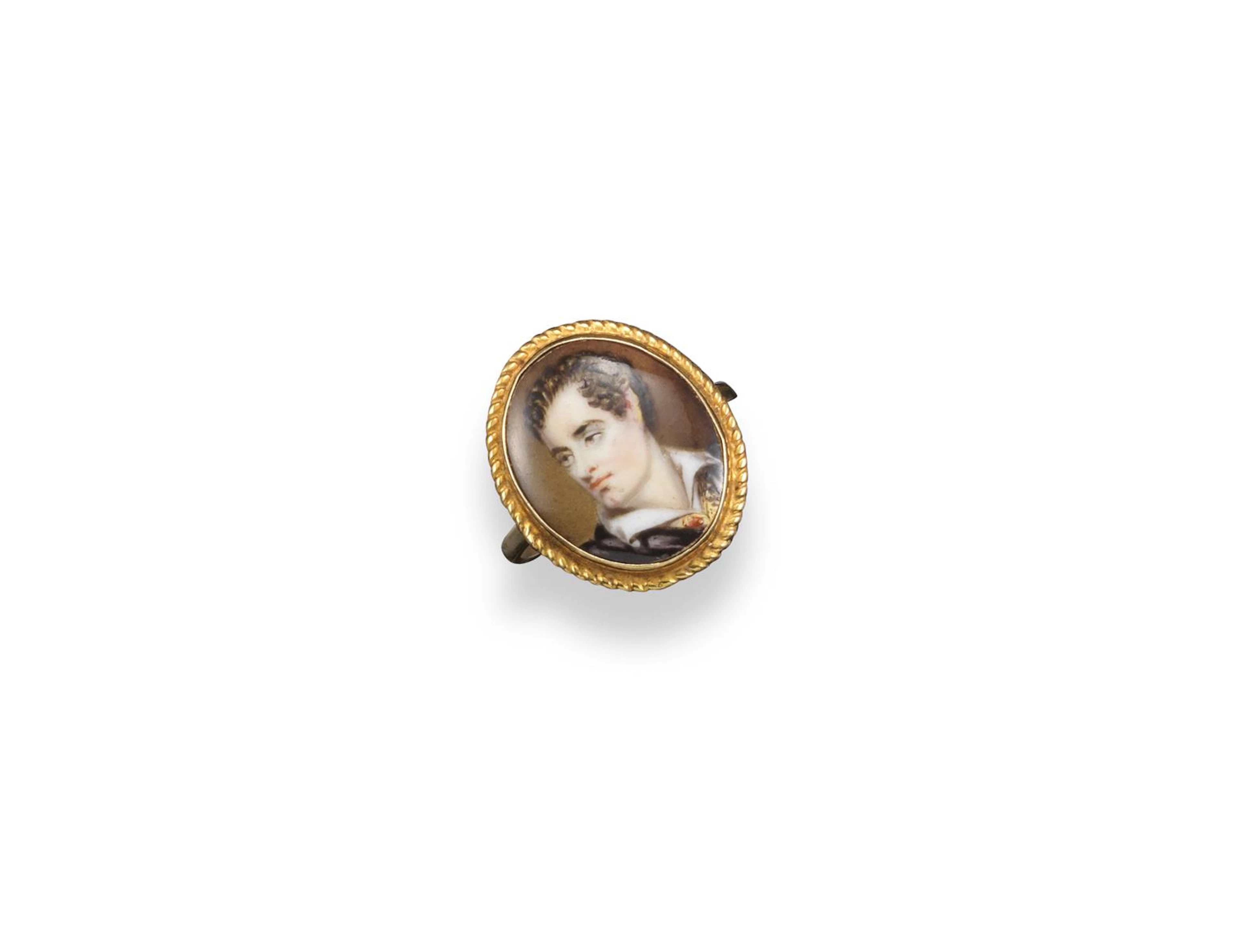 A 19th-century miniature portrait ring