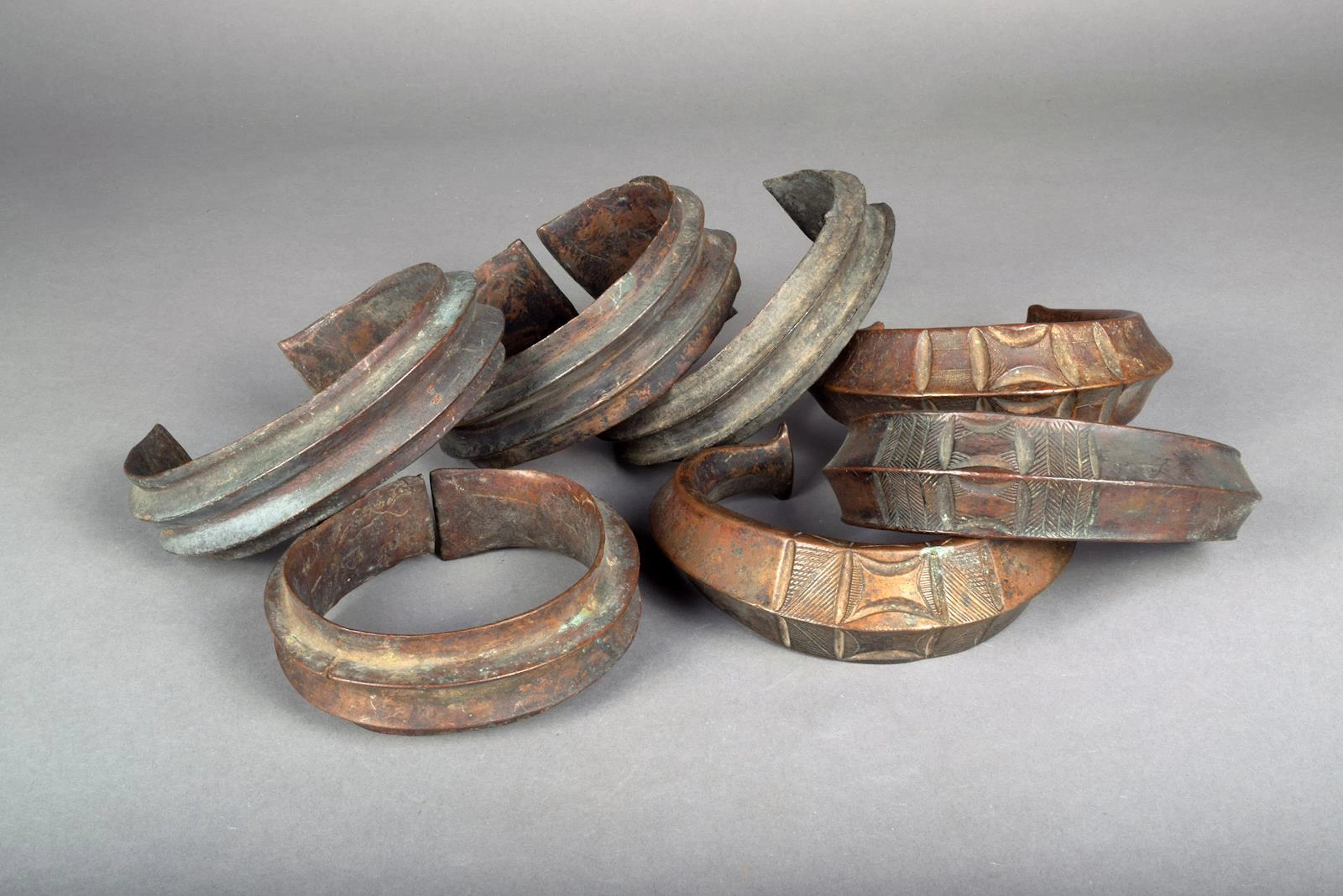 Three Fang bronze torques