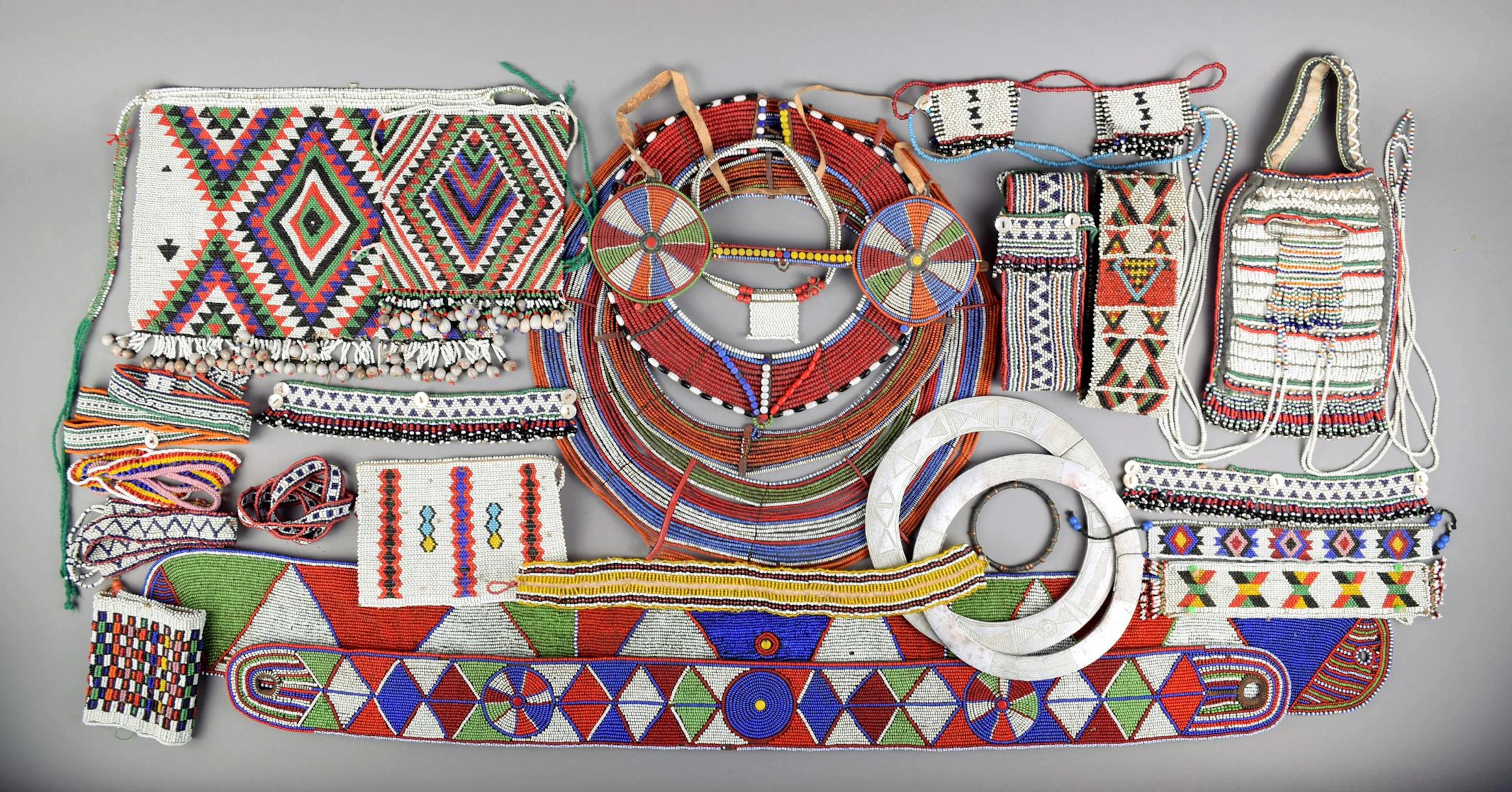 A collection of beadwork