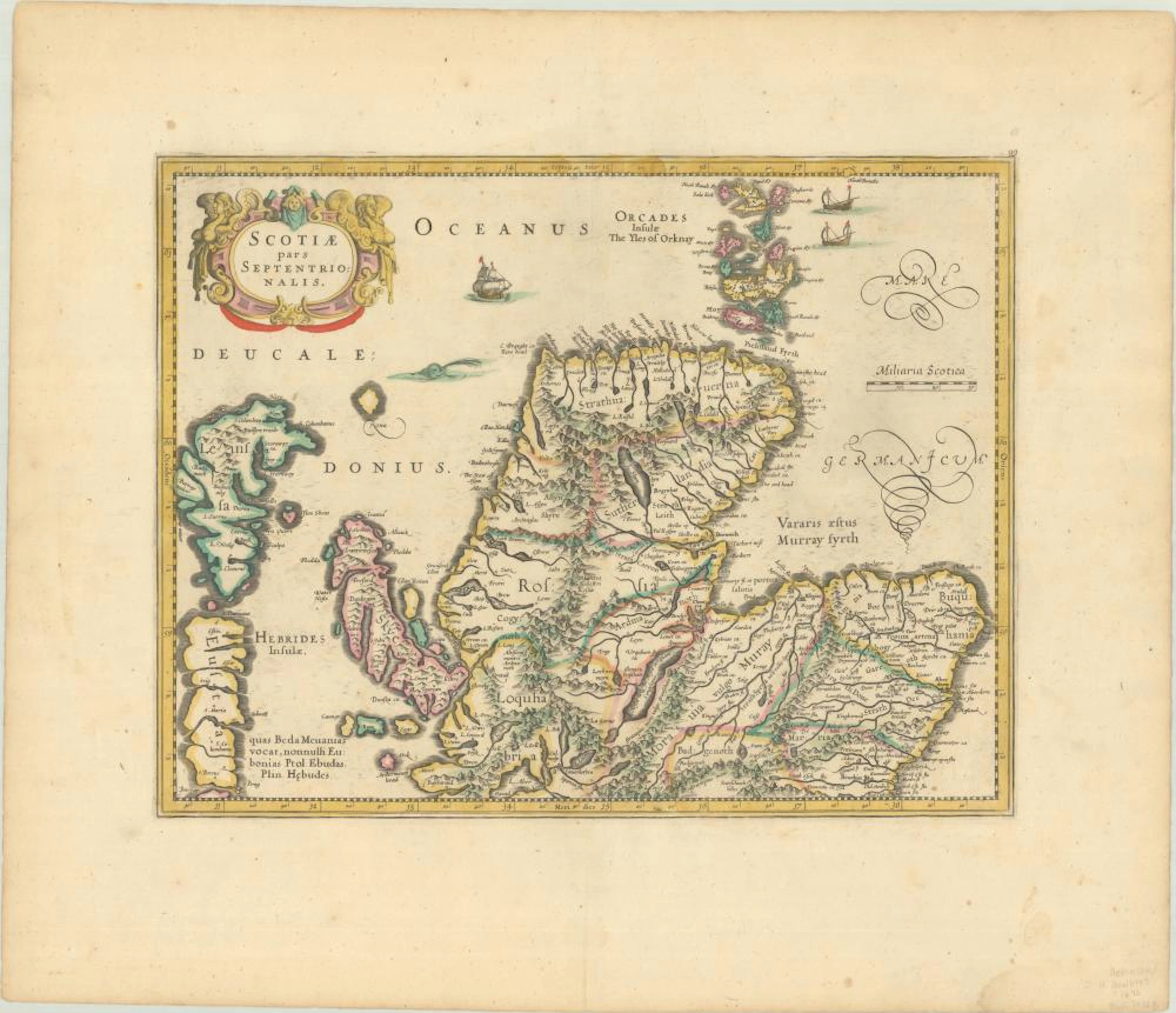 (Maps - Scotland) [Lot of 2] Scotiae Pars Septentrionalis...
