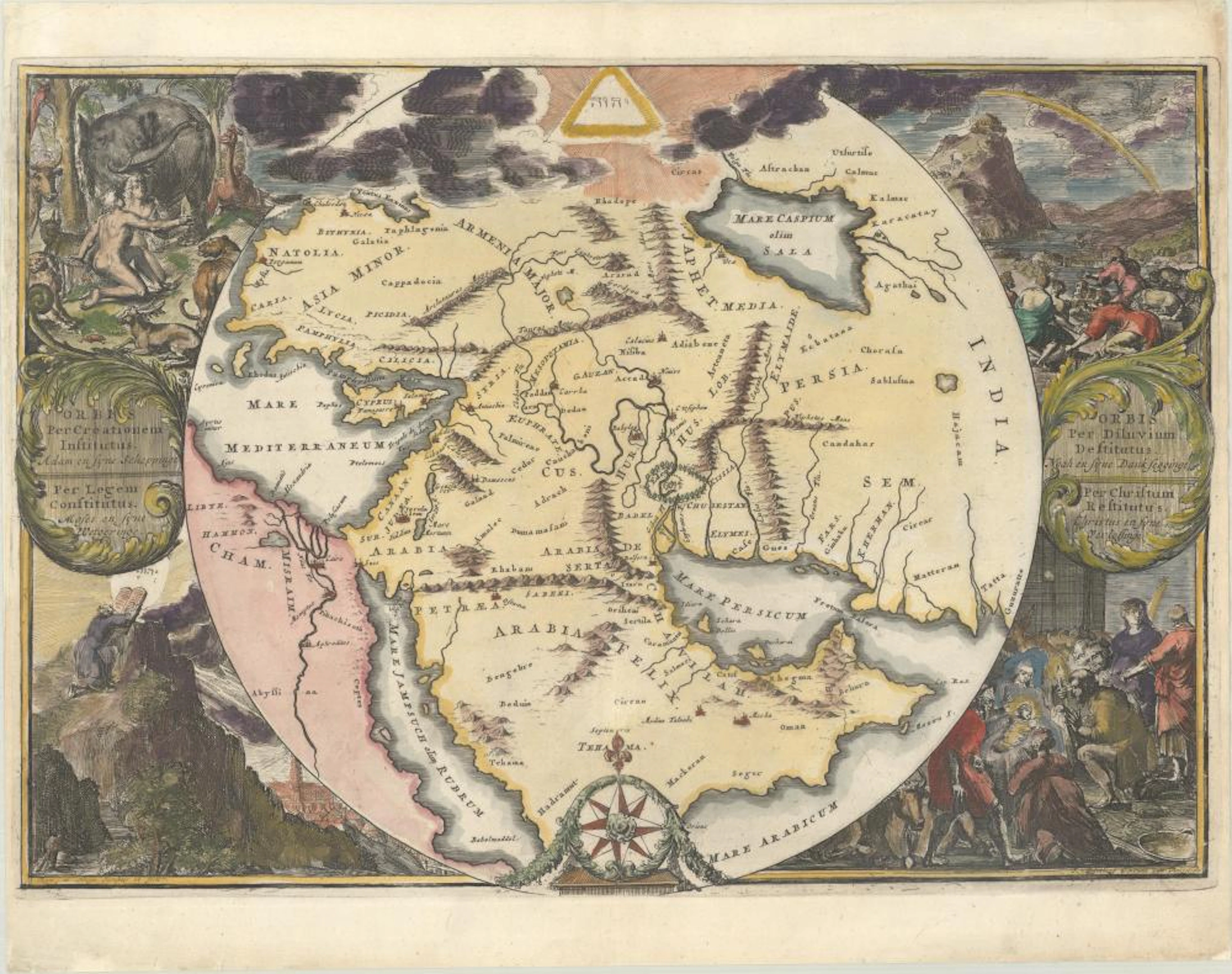 (Map - Middle East) Orbis per Creationem Institutus..